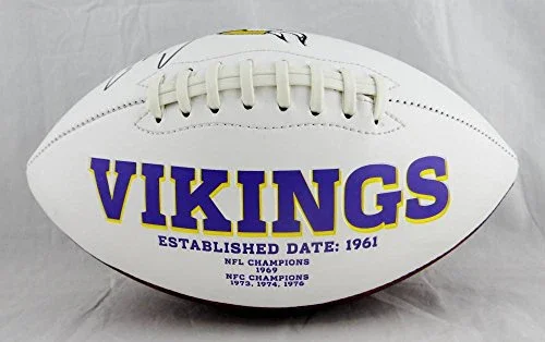 Case Keenum Autographed Minnesota Vikings Logo Football- JSA W Auth R - Image 3