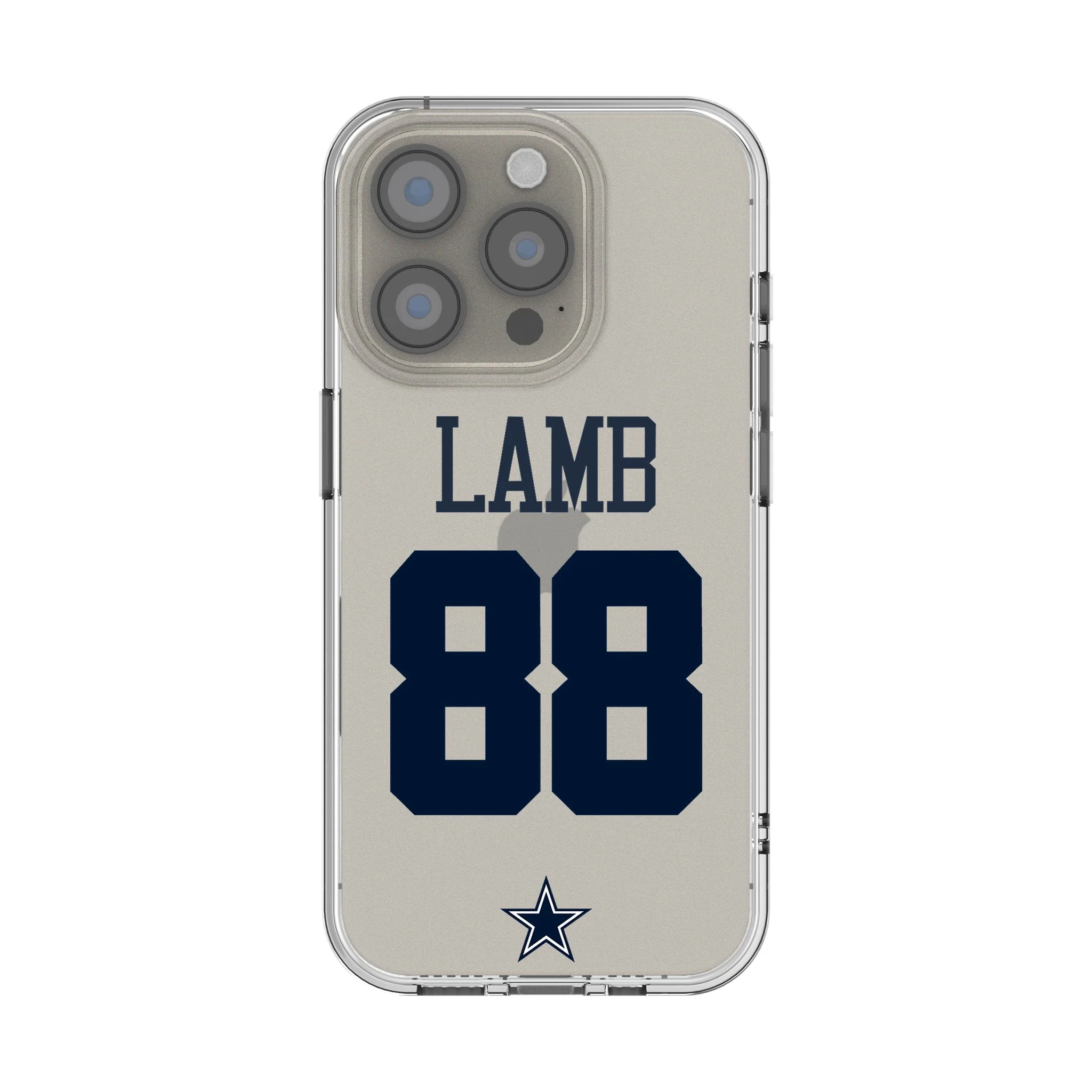 CeeDee Lamb Dallas Cowboys 88 Game Tactic Clear Phone Case for Apple iPhone