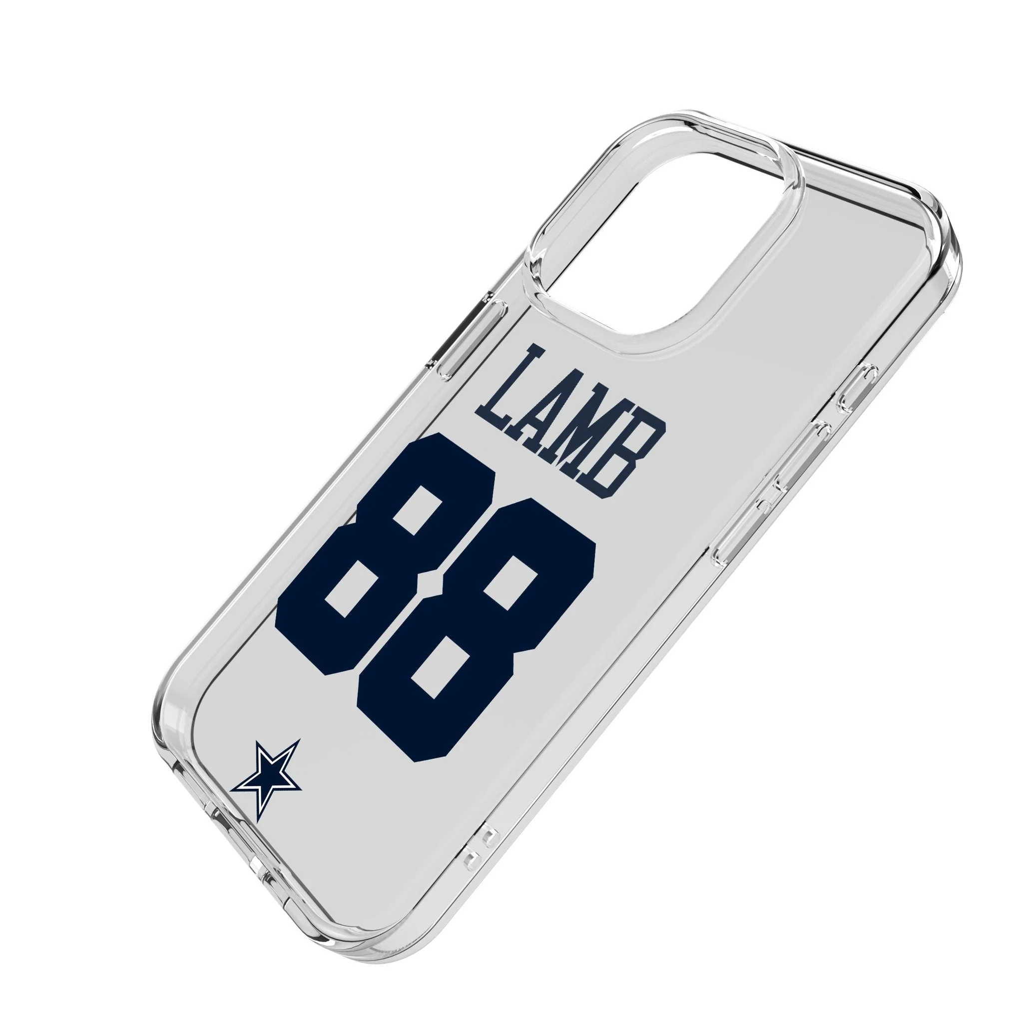CeeDee Lamb Dallas Cowboys 88 Game Tactic Clear Phone Case for Apple iPhone - Image 2
