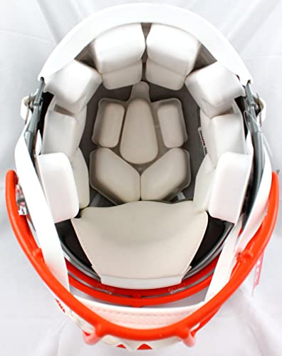 Chad Johnson Autographed Cincinnati Bengals F/S Flash Speed Authentic Helmet w/Insc.-Beckett W Hologram Orange - Image 4