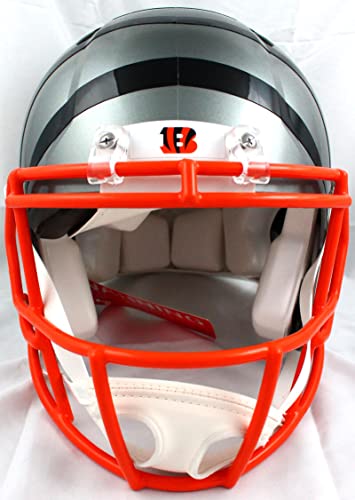 Chad Johnson Autographed Cincinnati Bengals F/S Flash Speed Authentic Helmet w/Insc.-Beckett W Hologram Orange - Image 6