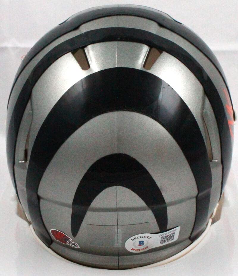 Chad Johnson Autographed Cincinnati Bengals Flash Speed Mini Helmet-Beckett W Hologram Orange - Image 4