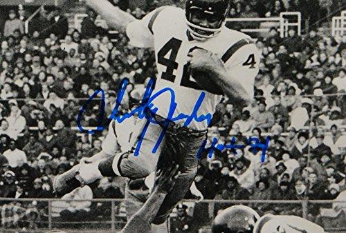 Charley Taylor Autographed Washington 8x10 BW Hurdle Photo W/ HOF- JSA W Auth - Image 2