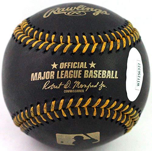 Charlie Sheen Autographed Rawlings OML Black Baseball- JSAW Gold - Image 2