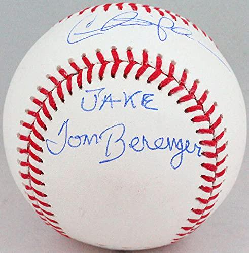 Charlie Sheen Corbin Bernsen Autographed Rawlings OML Baseball w/insc- JSA W - Image 3