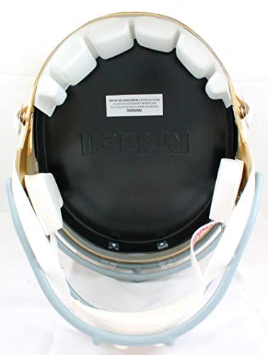 Chase Claypool Autographed Notre Dame F/S Speed Helmet-Beckett W Hologram Blue - Image 2