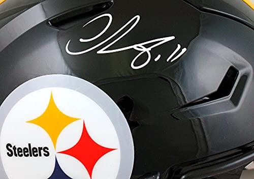 Chase Claypool Autographed Pittsburgh Steelers F/S SpeedFlex Authentic Helmet - Beckett W Auth White - Image 5