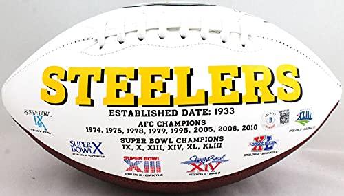 Chase Claypool Autographed Pittsburgh Steelers Logo Football w/Mapletron- Beckett W Black - Image 2