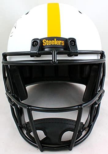 Chase Claypool Autographed Pittsburgh Steelers Lunar F/S Helmet- Beckett W Black - Image 4