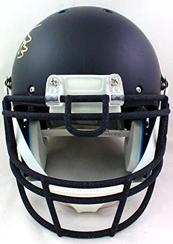 Chase Claypool Signed Notre Dame Blue Alternate Authentic FS Helmet-Beckett W Gold - Image 4