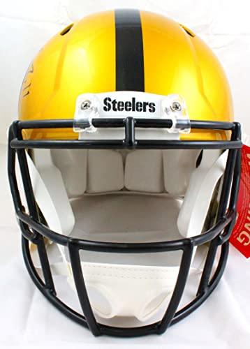 Chase Claypool Signed Steelers F/S Flash Speed Authentic Helmet-Beckett W Hologram Black - Image 4