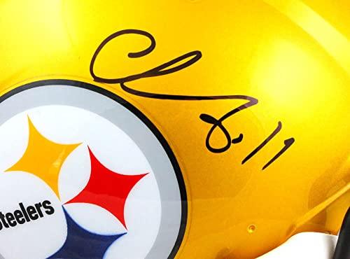 Chase Claypool Signed Steelers F/S Flash Speed Authentic Helmet-Beckett W Hologram Black - Image 5