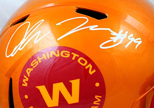 Chase Young Autographed Washington Football Team F/S Flash Speed Helmet-Fanatics White - Image 5