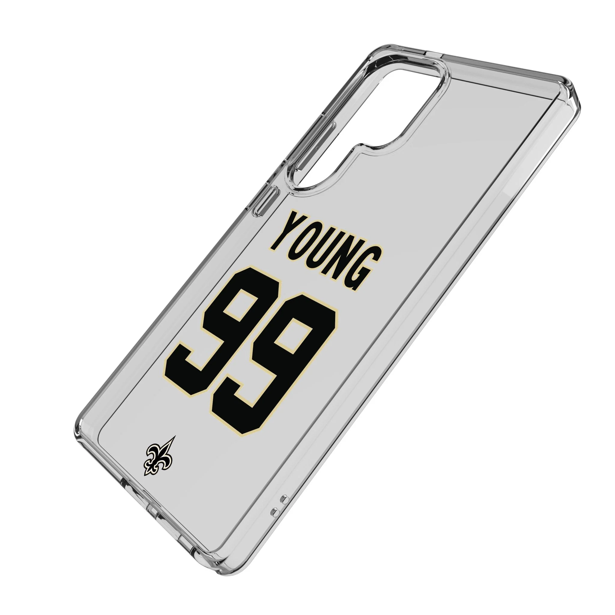 Chase Young New Orleans Saints 99 Game Tactic Clear Phone Case for Samsung Galaxy - Image 2
