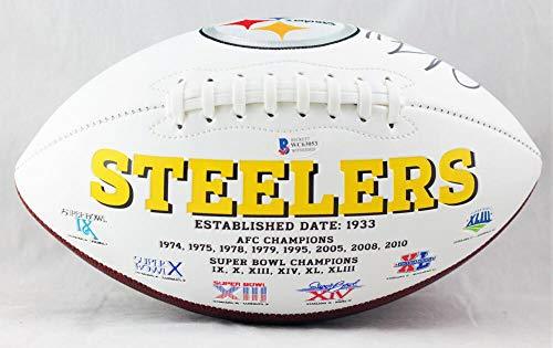 ChChase Claypool Autographed Pittsburgh Steelers Logo Football- Beckett W Black - Image 2