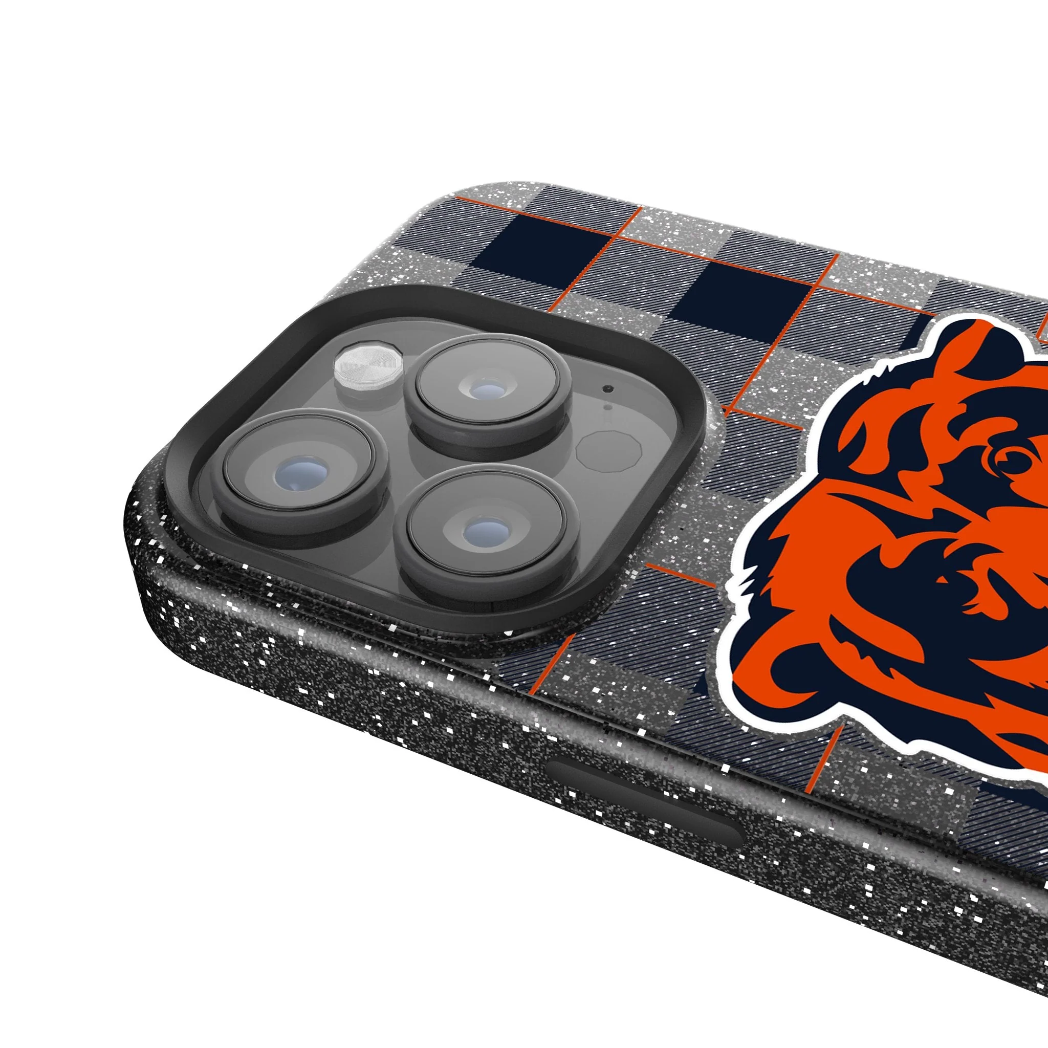Chicago Bears Plaid Bling Phone Case - Image 4