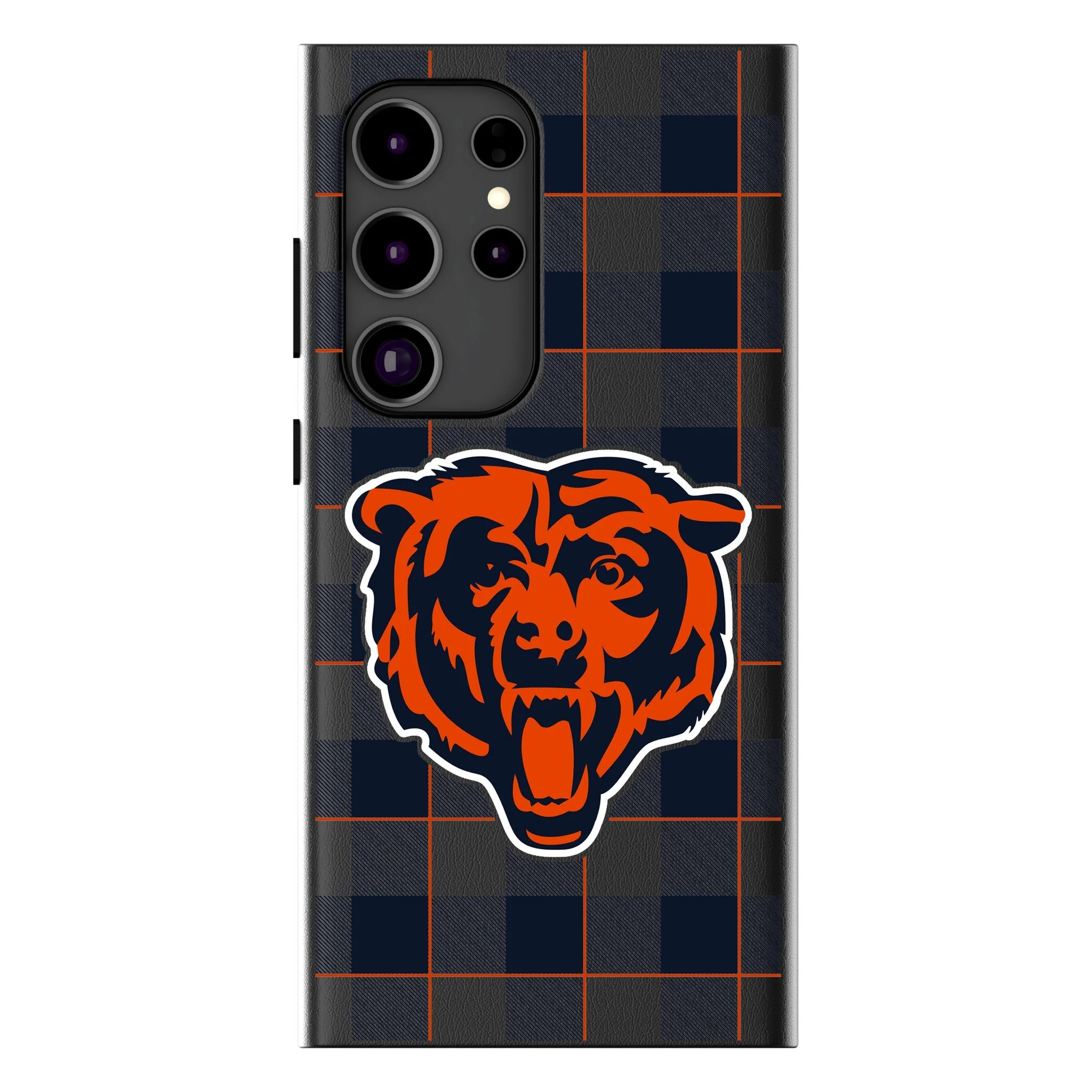 Chicago Bears Plaid MagSafe Compatible Phone Case for Samsung Galaxy