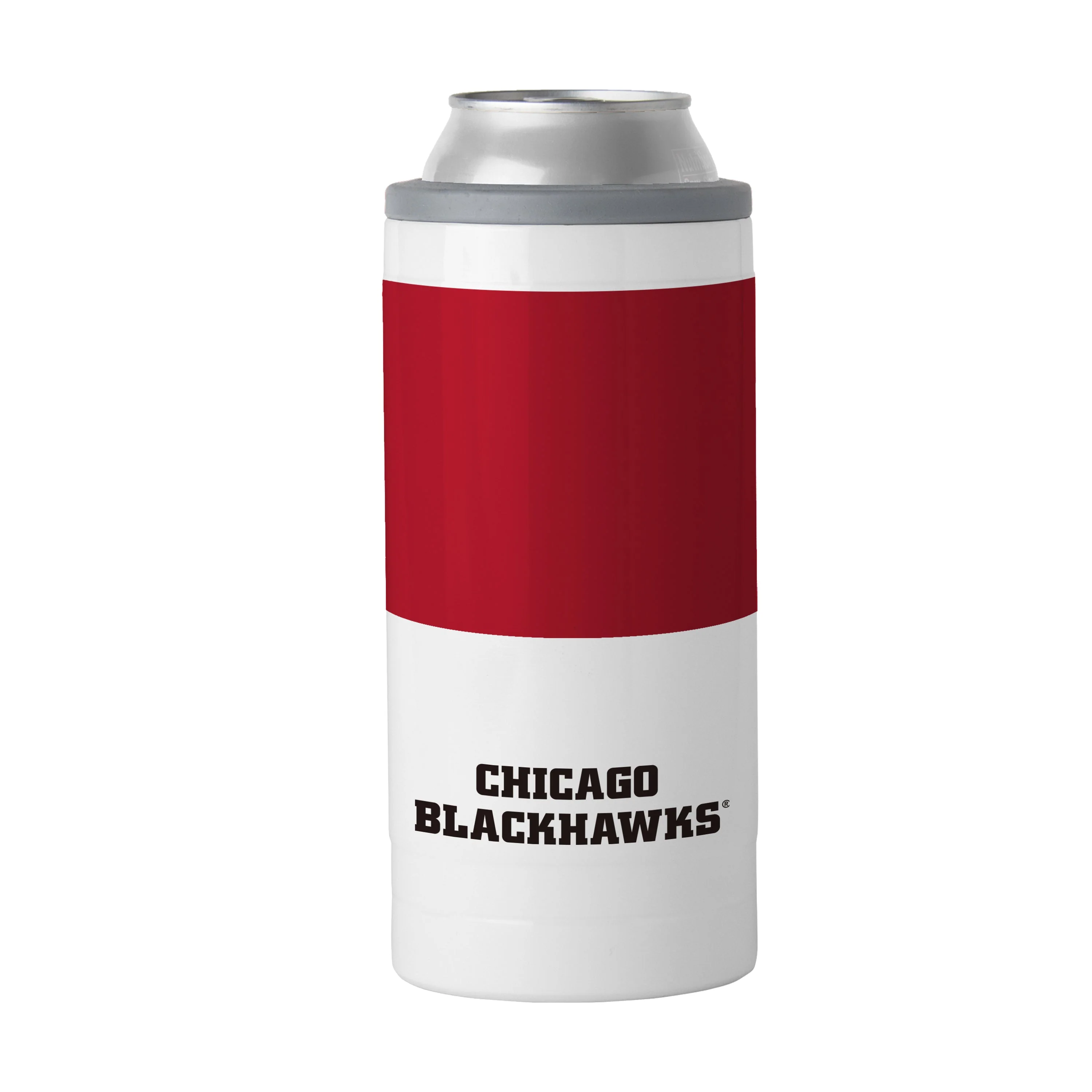 Chicago Blackhawks 12oz Colorblock Slim Can Coolie - Image 2