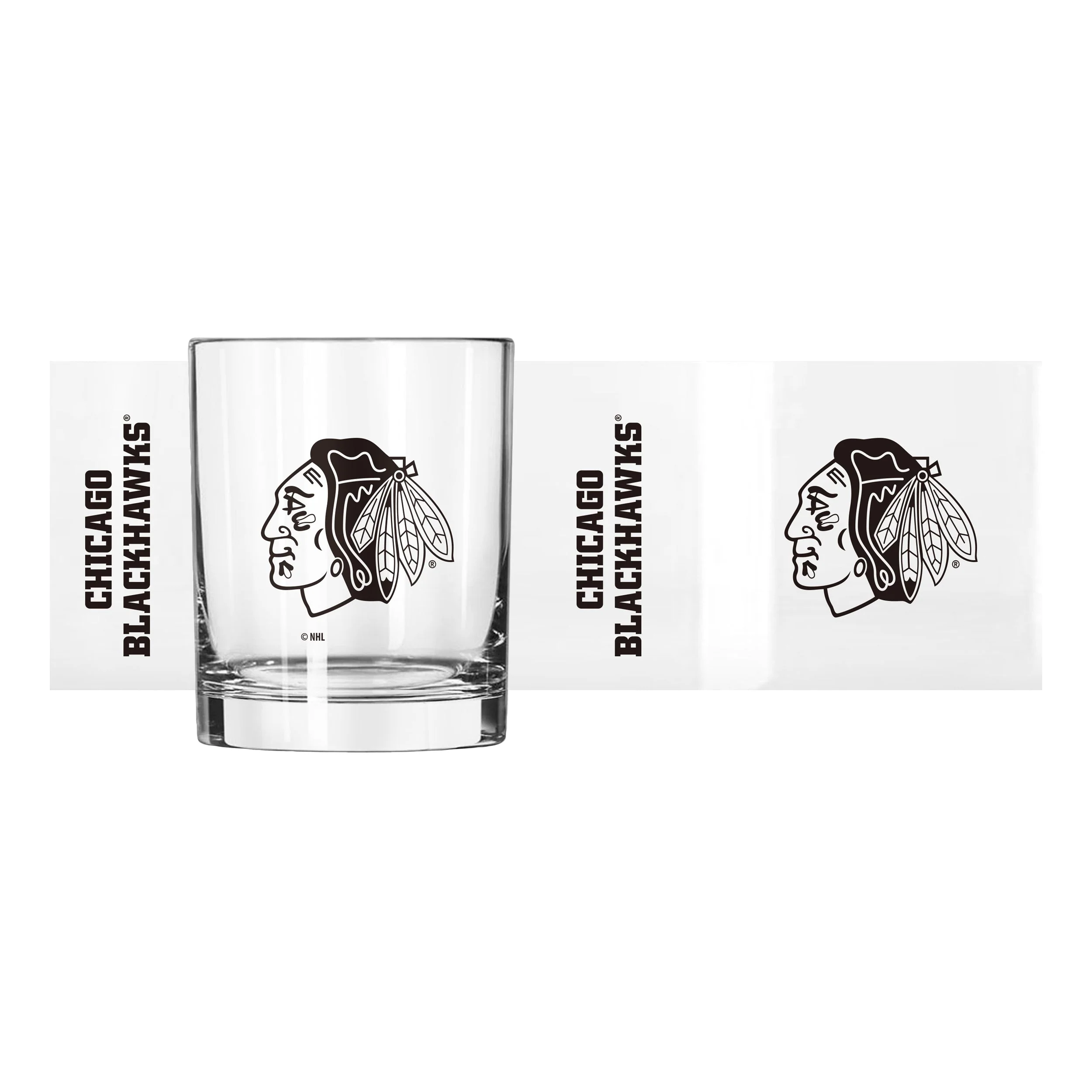 Chicago Blackhawks 14oz Gameday Rocks Glass - Image 2