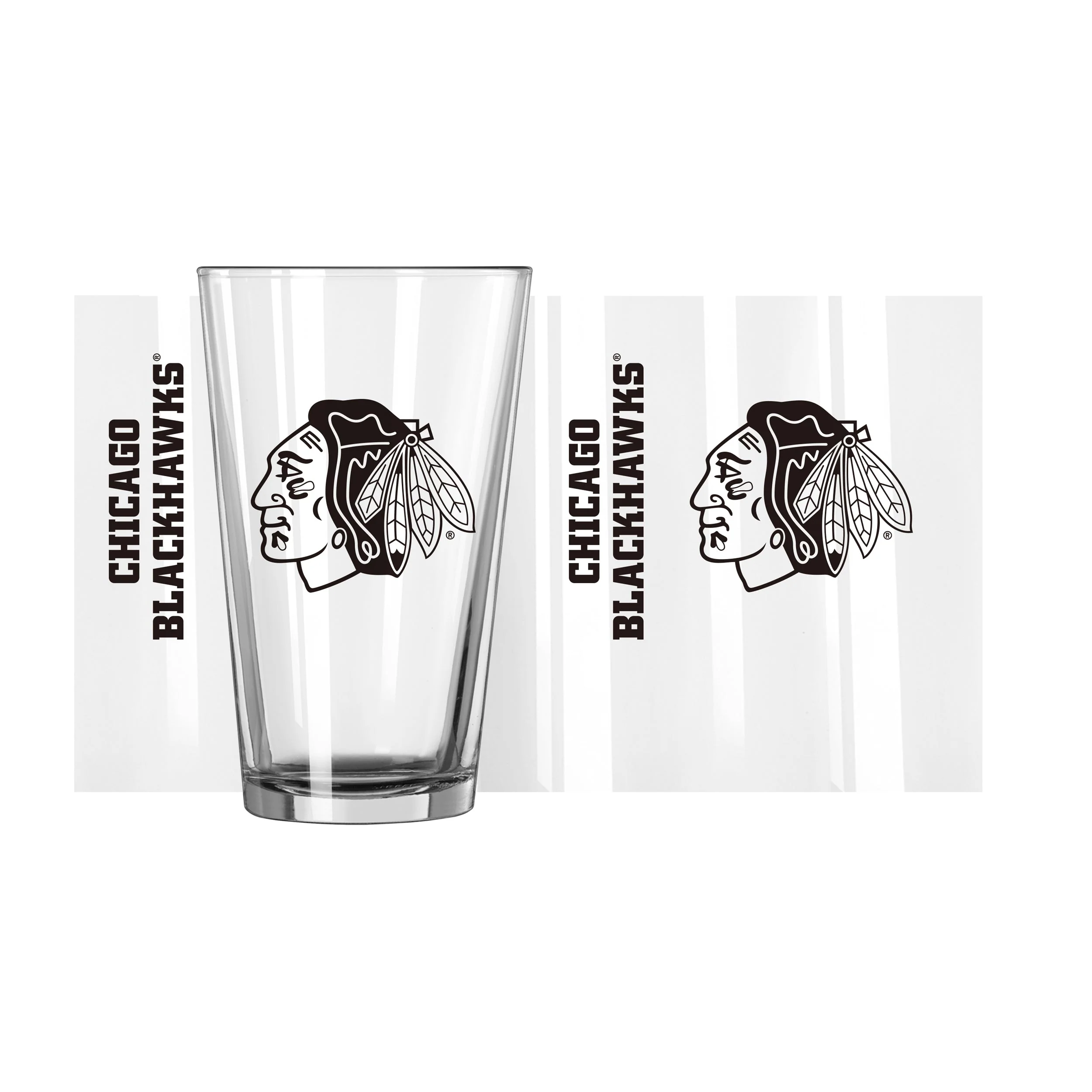 Chicago Blackhawks 16oz Gameday Pint Glass - Image 2