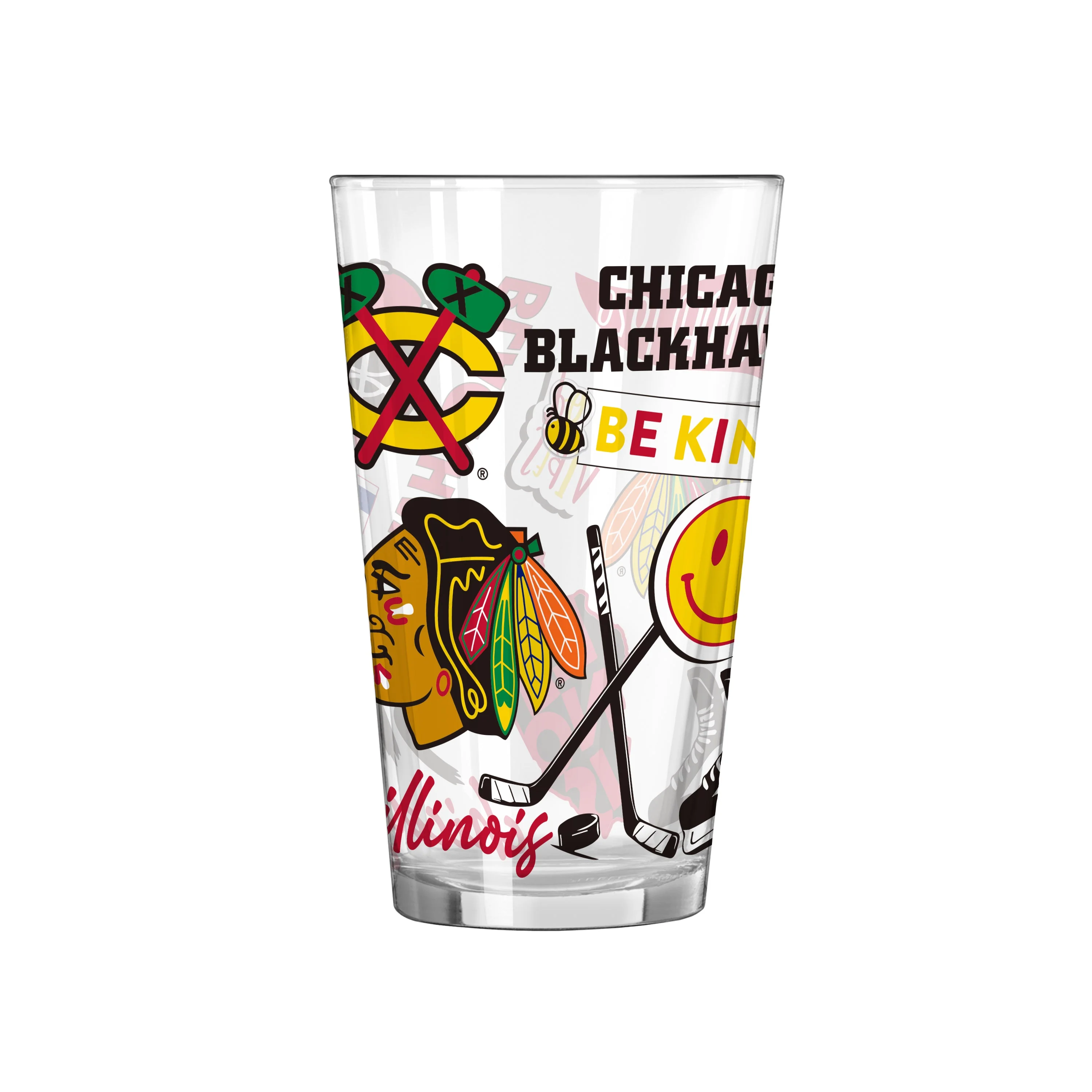 Chicago Blackhawks 16oz Native Pint Glass - Image 2