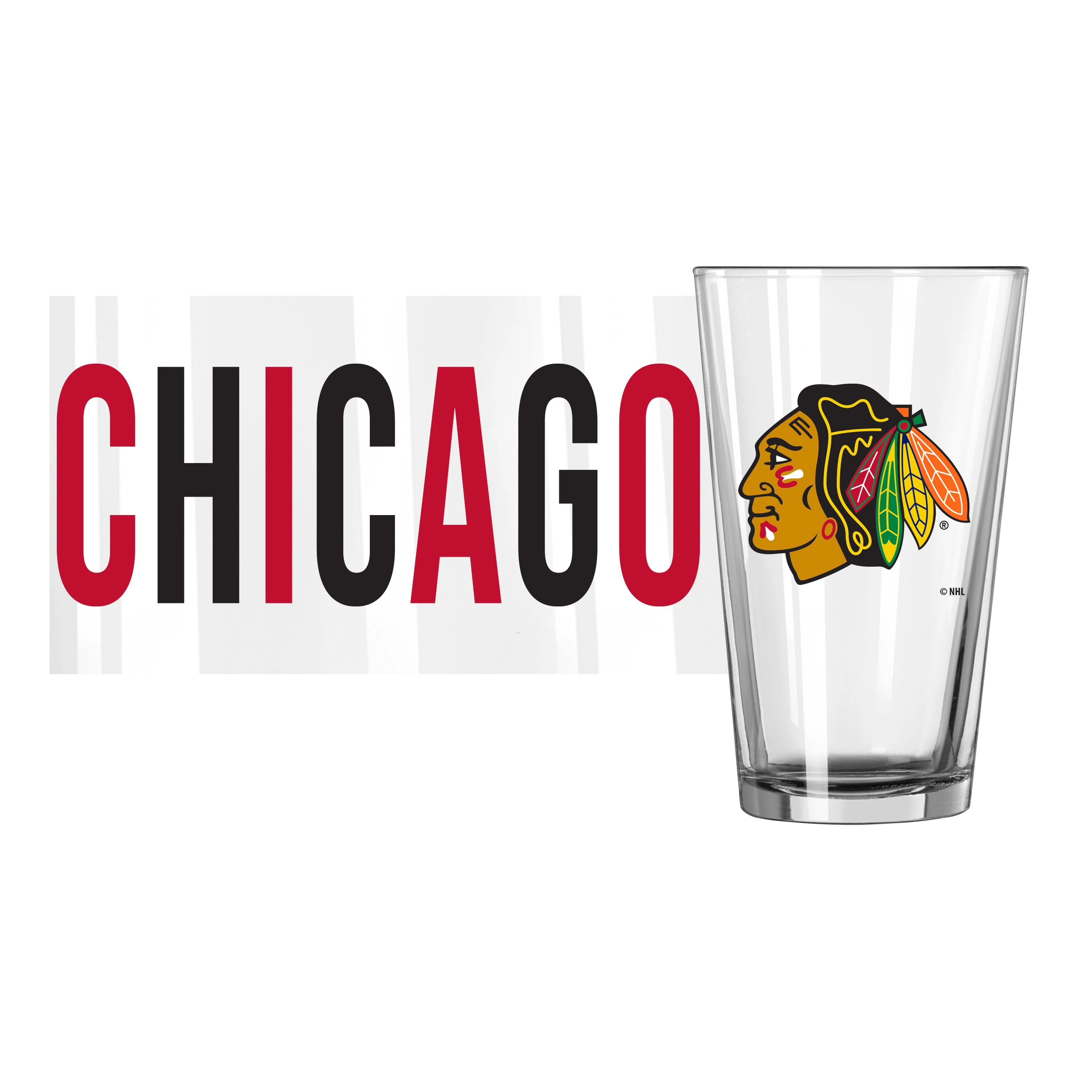 Chicago Blackhawks 16oz Overtime Pint Glass - Image 2