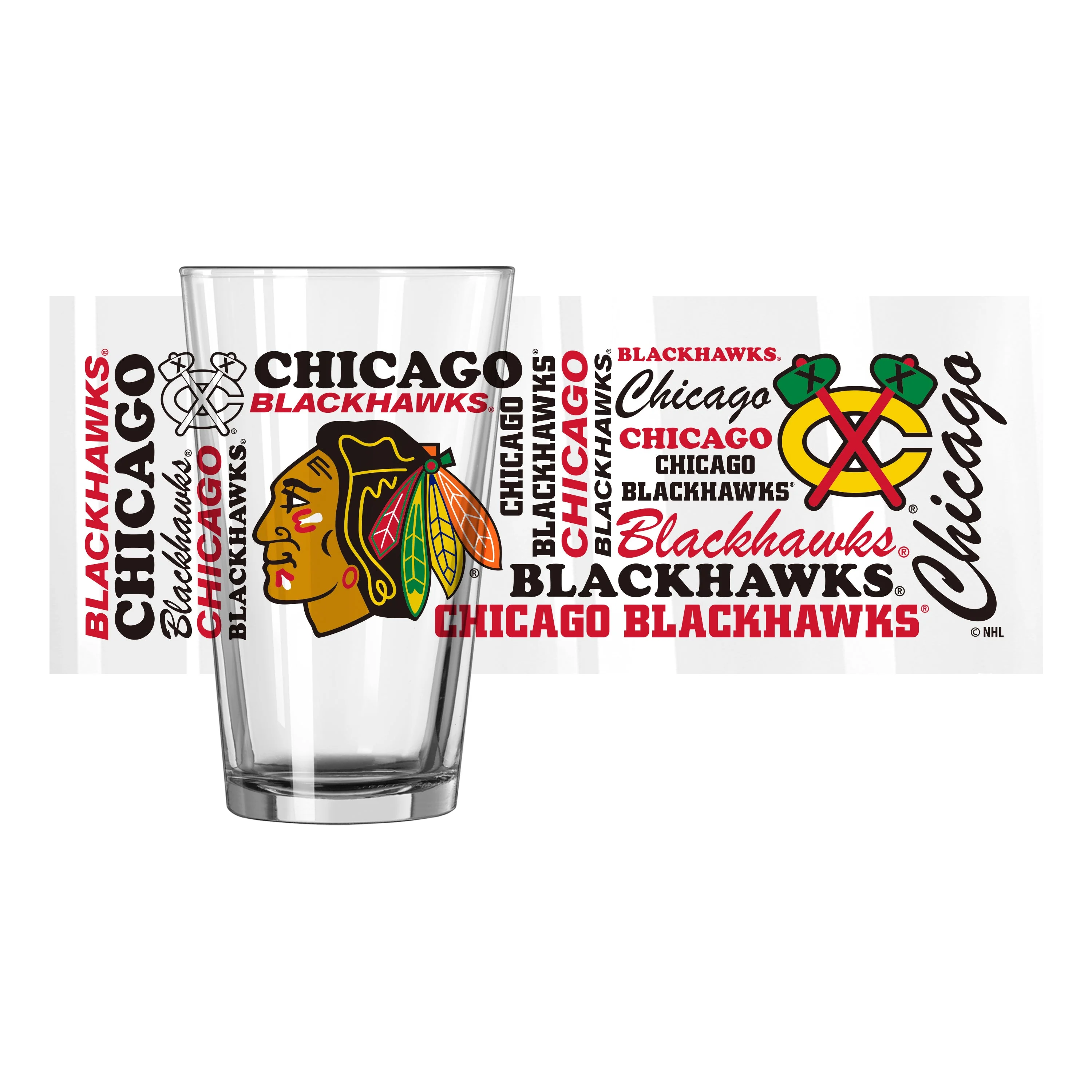 Chicago Blackhawks 16oz Spirit Pint Glass - Image 2