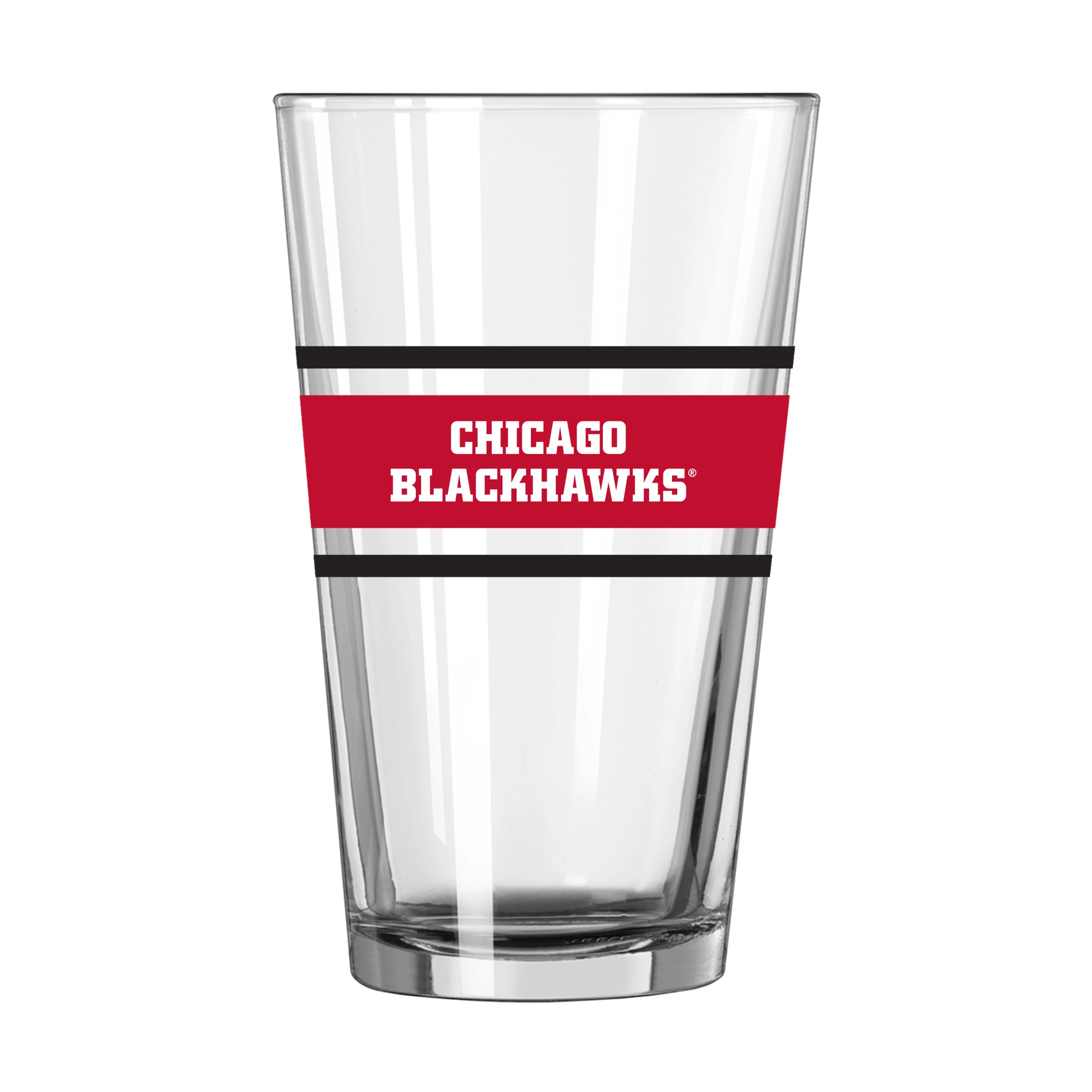 Chicago Blackhawks 16oz Stripe Pint Glass - Image 2
