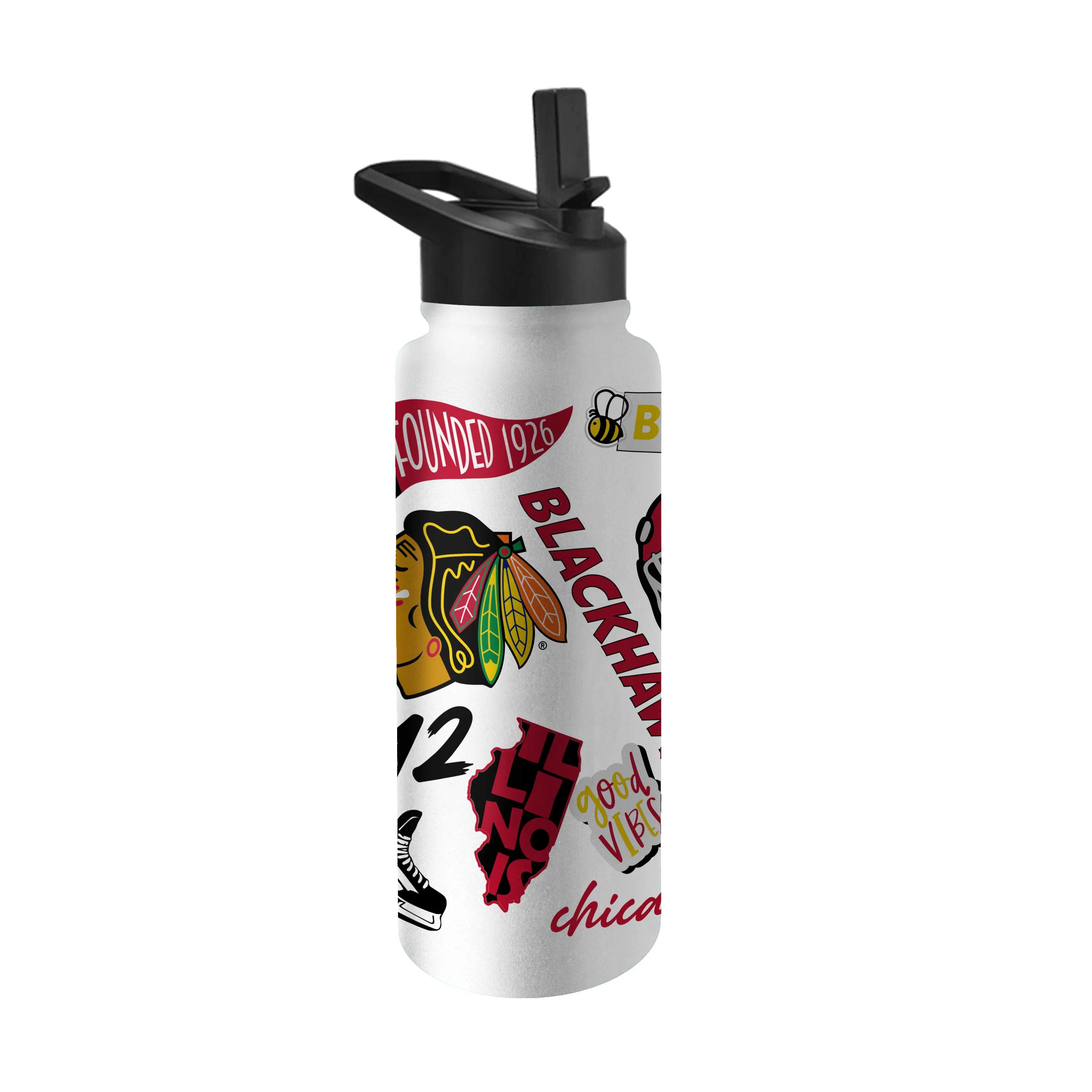 Chicago Blackhawks 34oz Native Quencher Bottle - Image 2