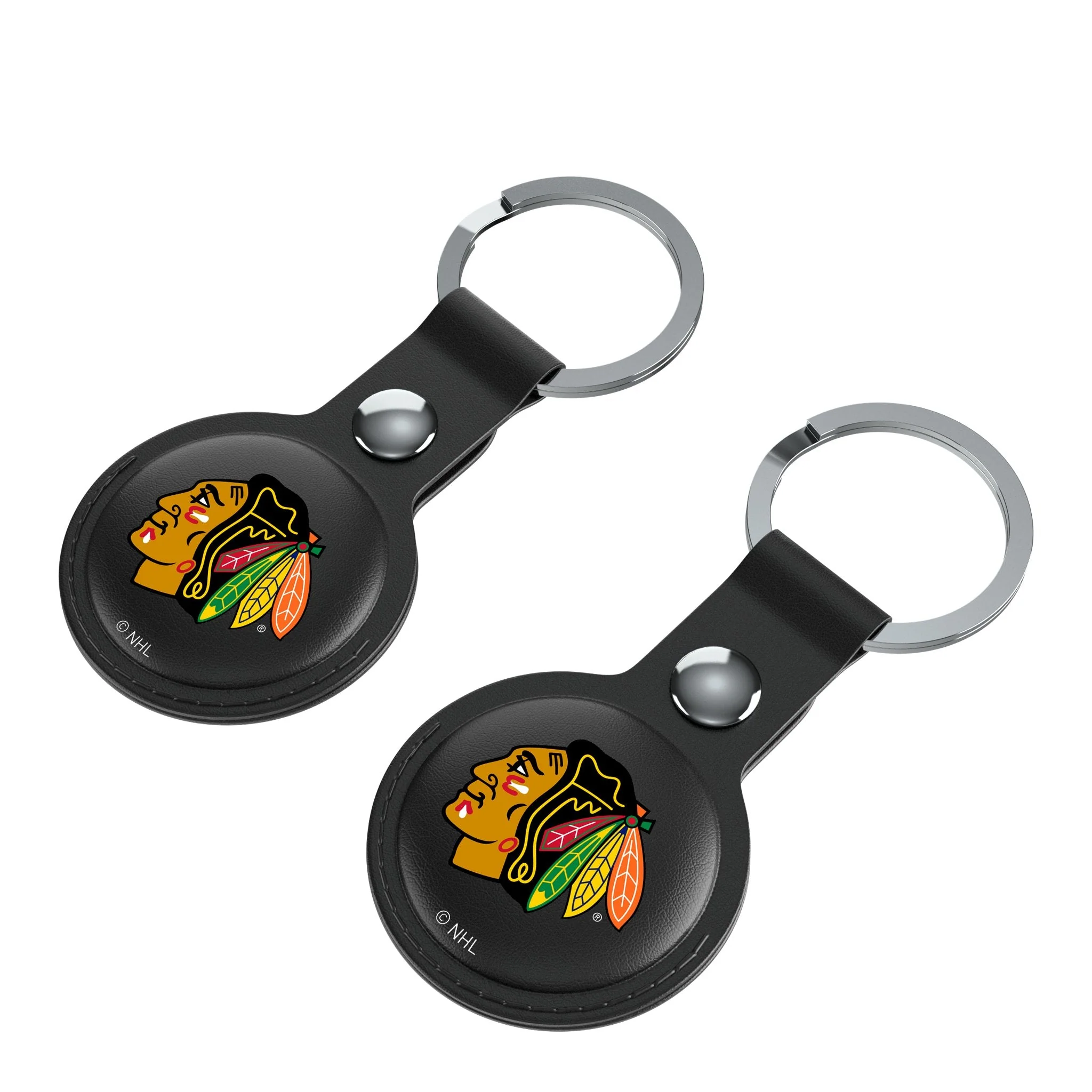 Chicago Blackhawks Insignia Black Airtag Holder 2-Pack - Image 3