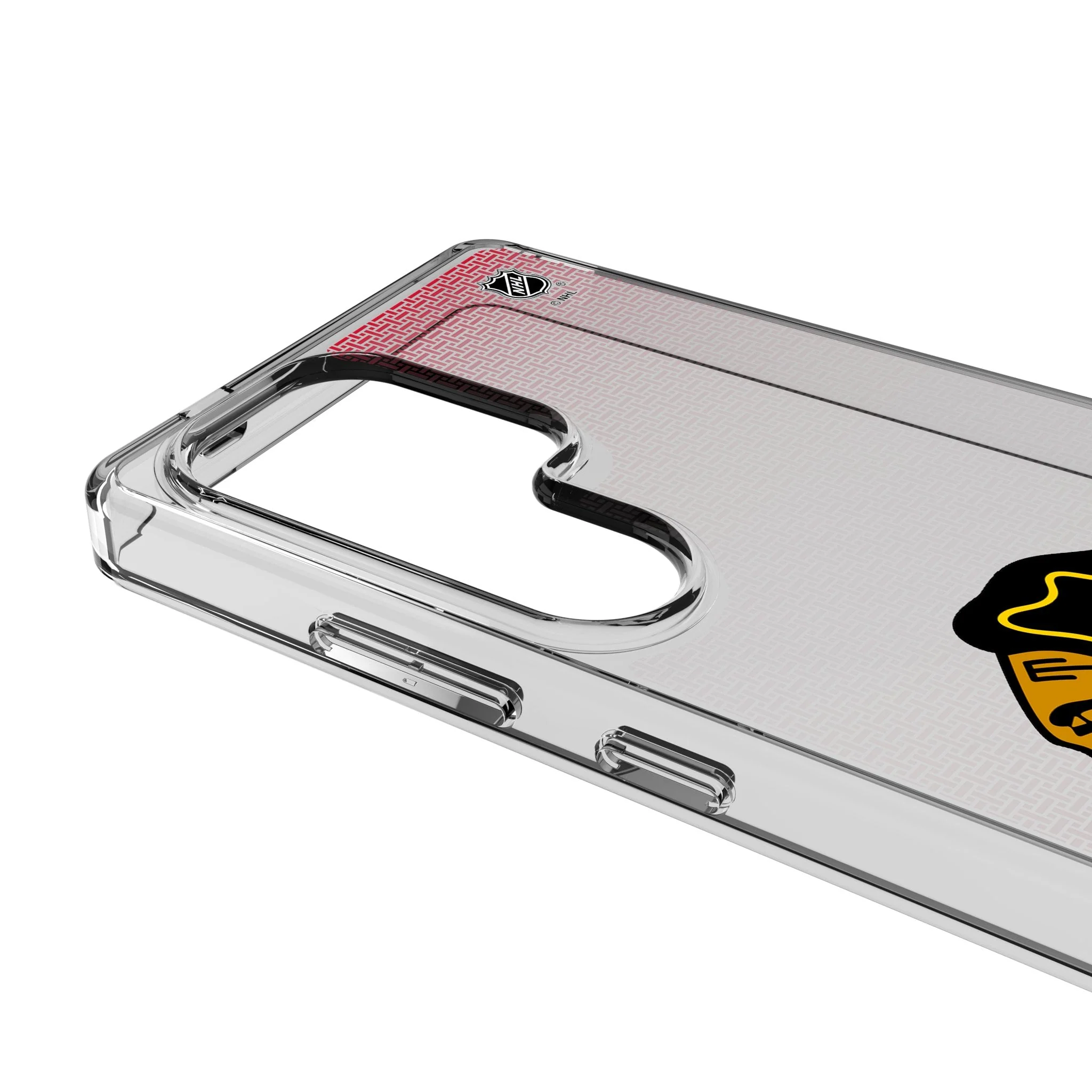 Chicago Blackhawks Linen Clear Phone Case for Samsung Galaxy - Image 3