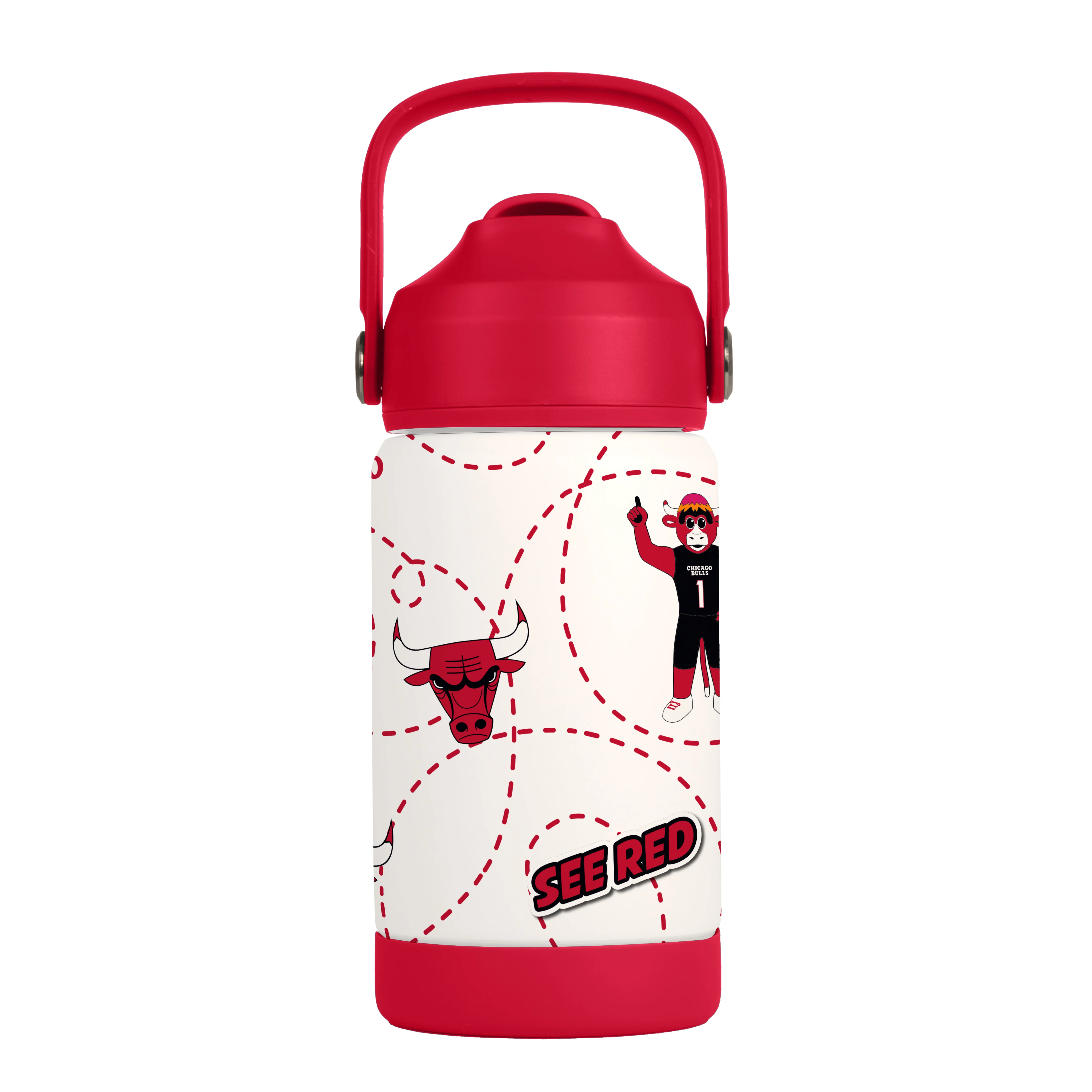 Chicago Bulls 12oz Mascot SS Kids Bottle - Image 3