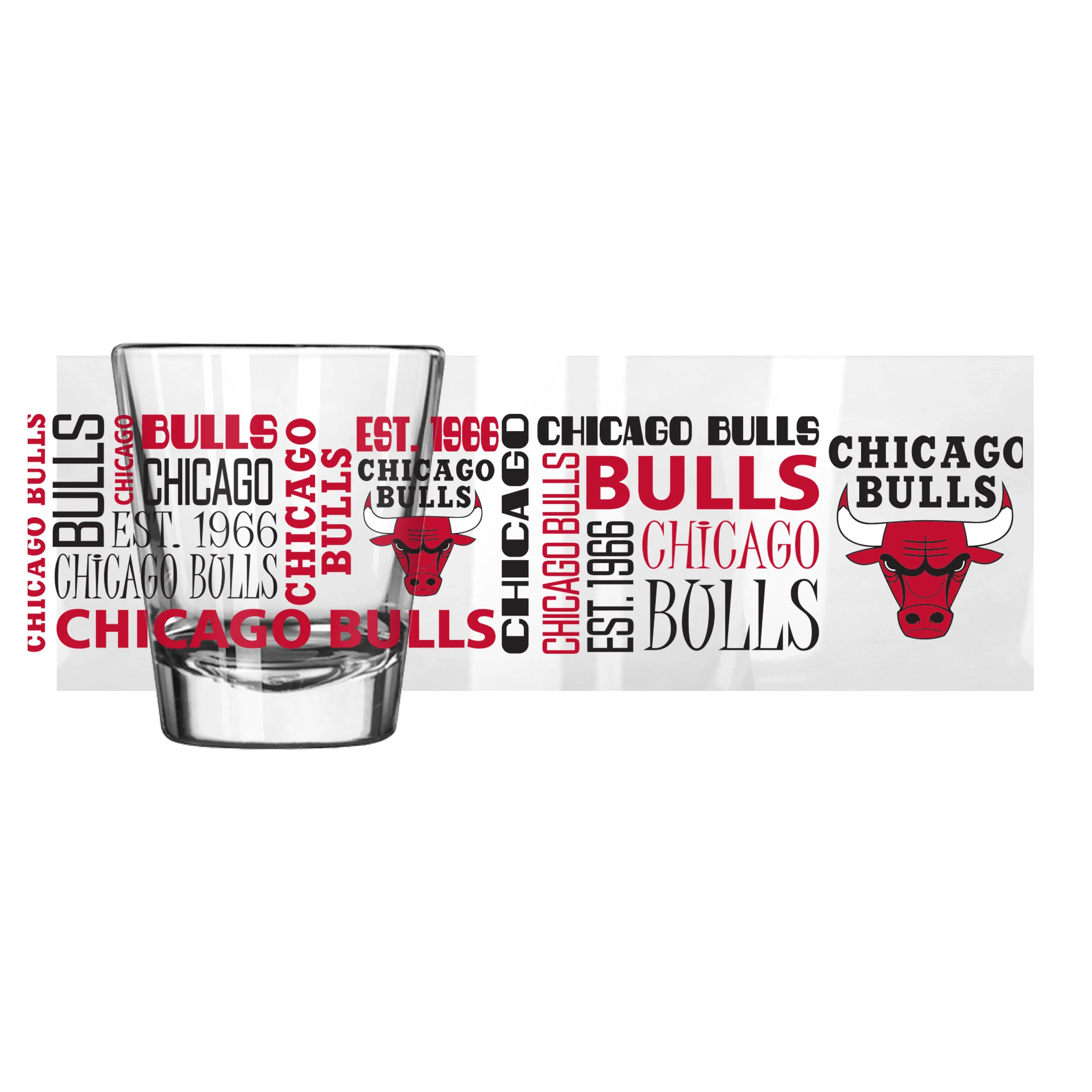 Chicago Bulls 2oz Spirit Shot Glass - Image 2