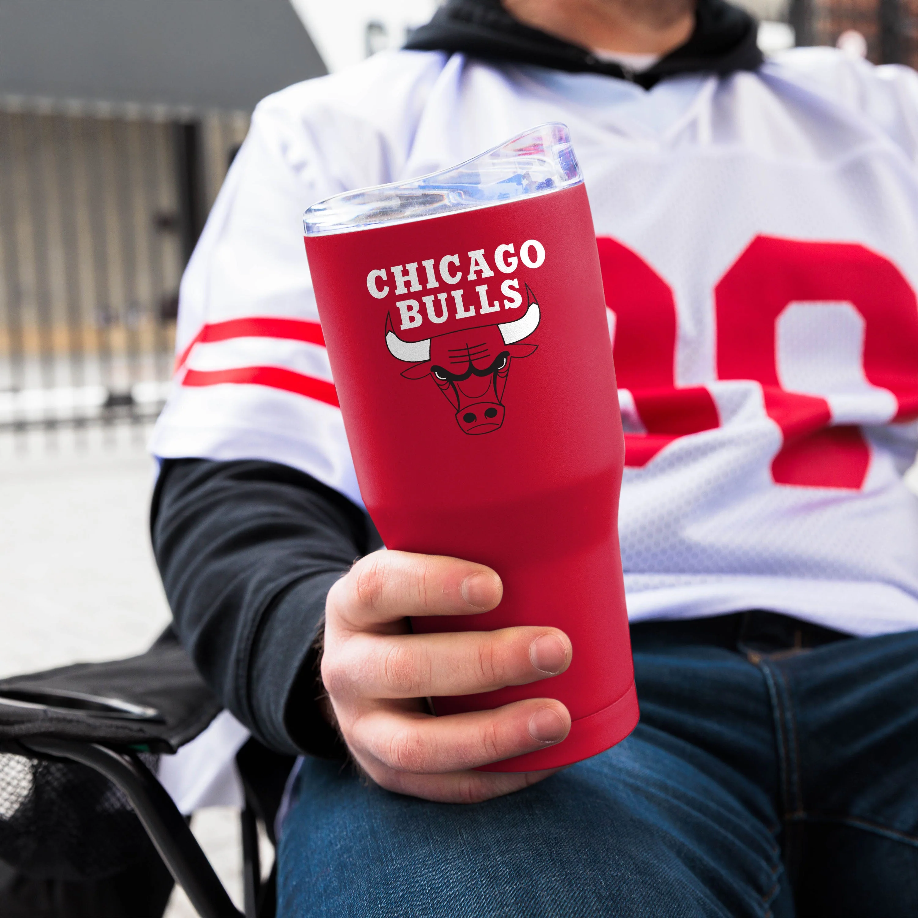 Chicago Bulls 30oz Flipside Powder Coat Tumbler - Image 4