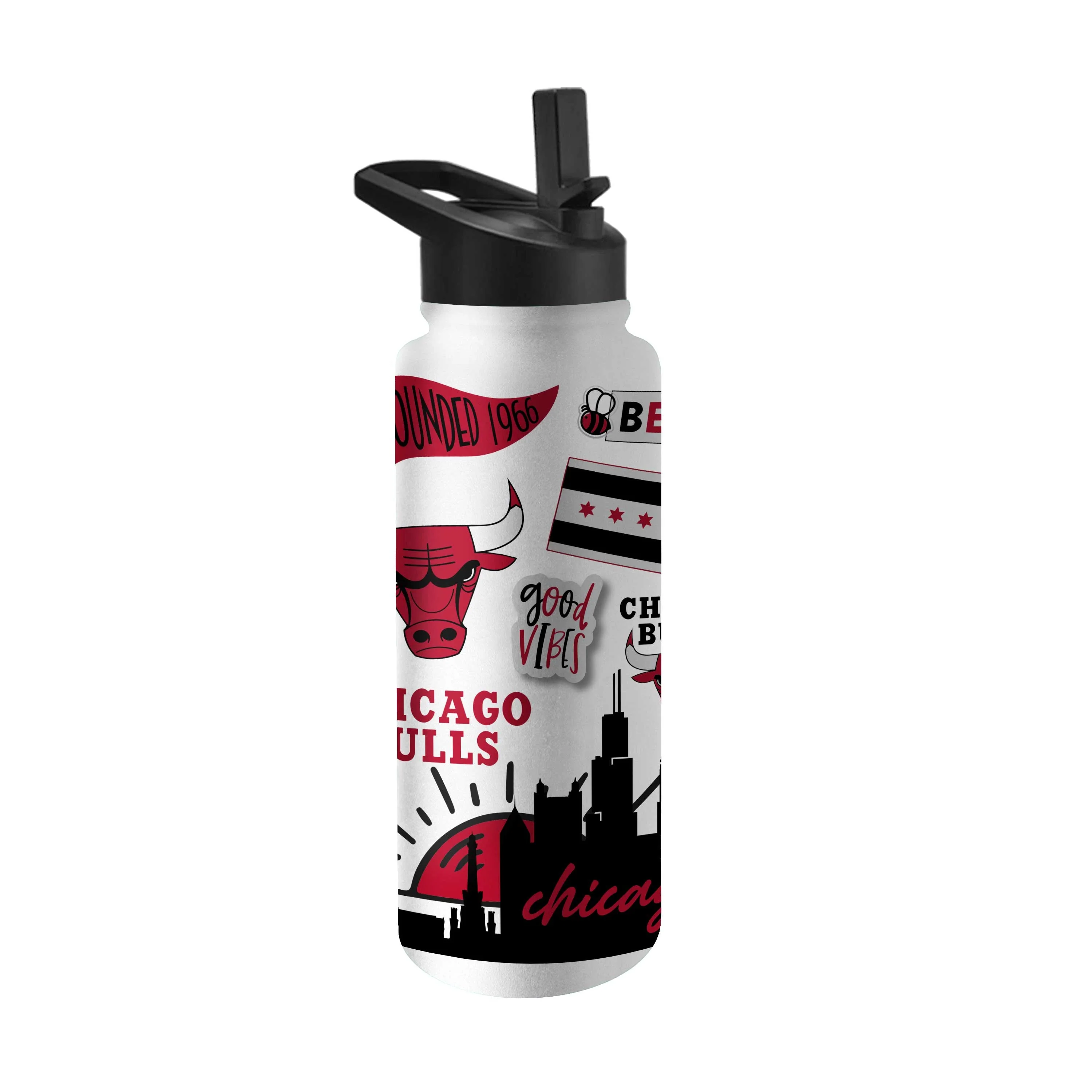 Chicago Bulls 34oz Native Quencher Bottle - Image 2