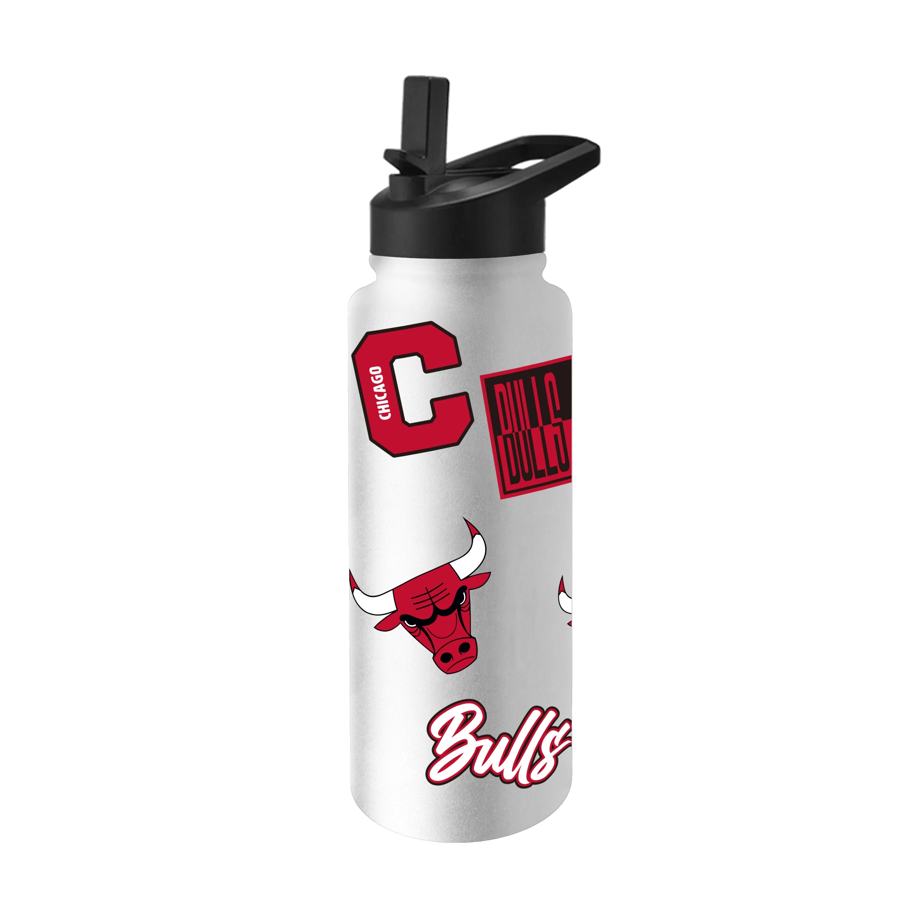 Chicago Bulls 34oz White Dreamweave Quencher Bottle - Image 2