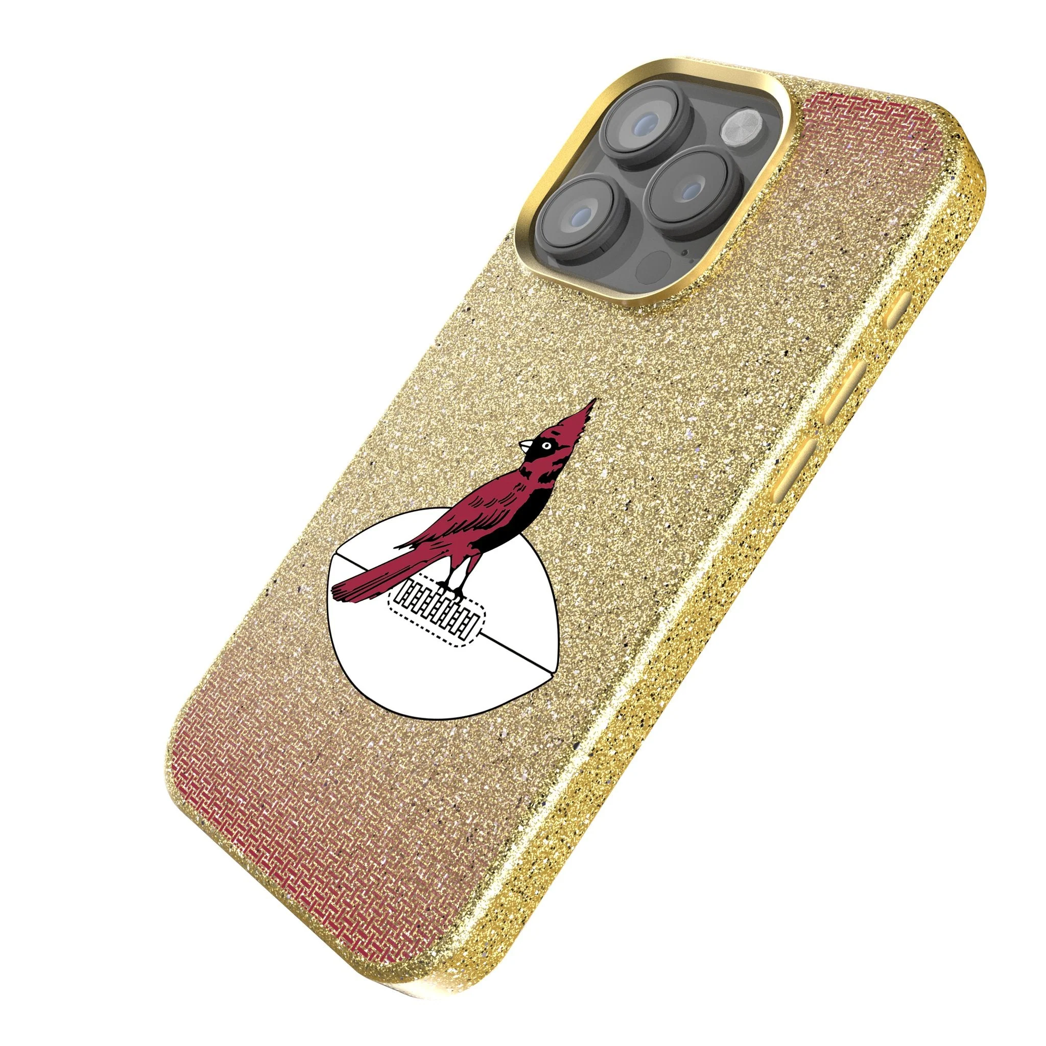 Chicago Cardinals 1947-1959 Historic Collection Linen Bling Phone Case for Apple iPhone - Image 2