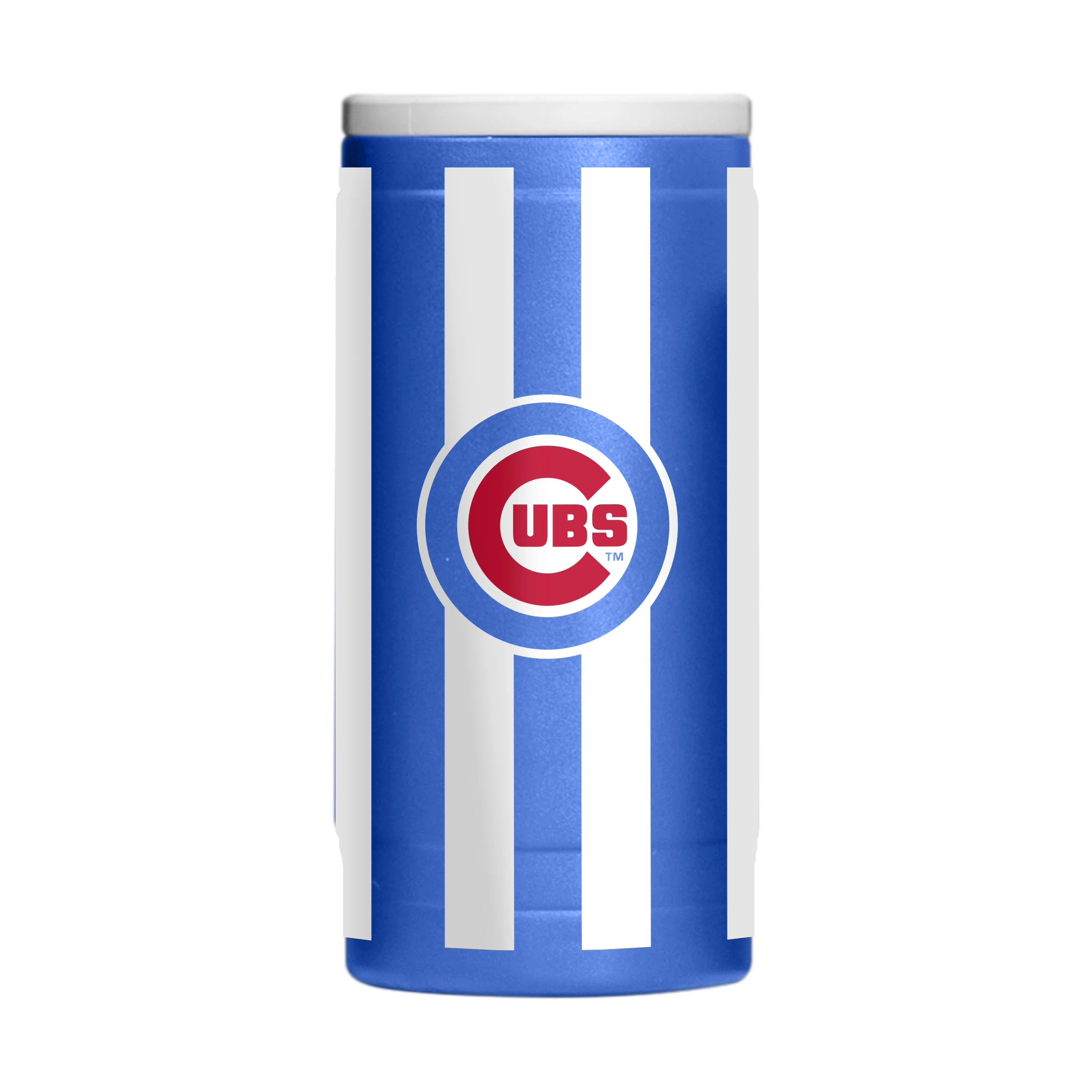 Chicago Cubs 12oz Striped Powdercoat SlimCan Coolie - Image 2