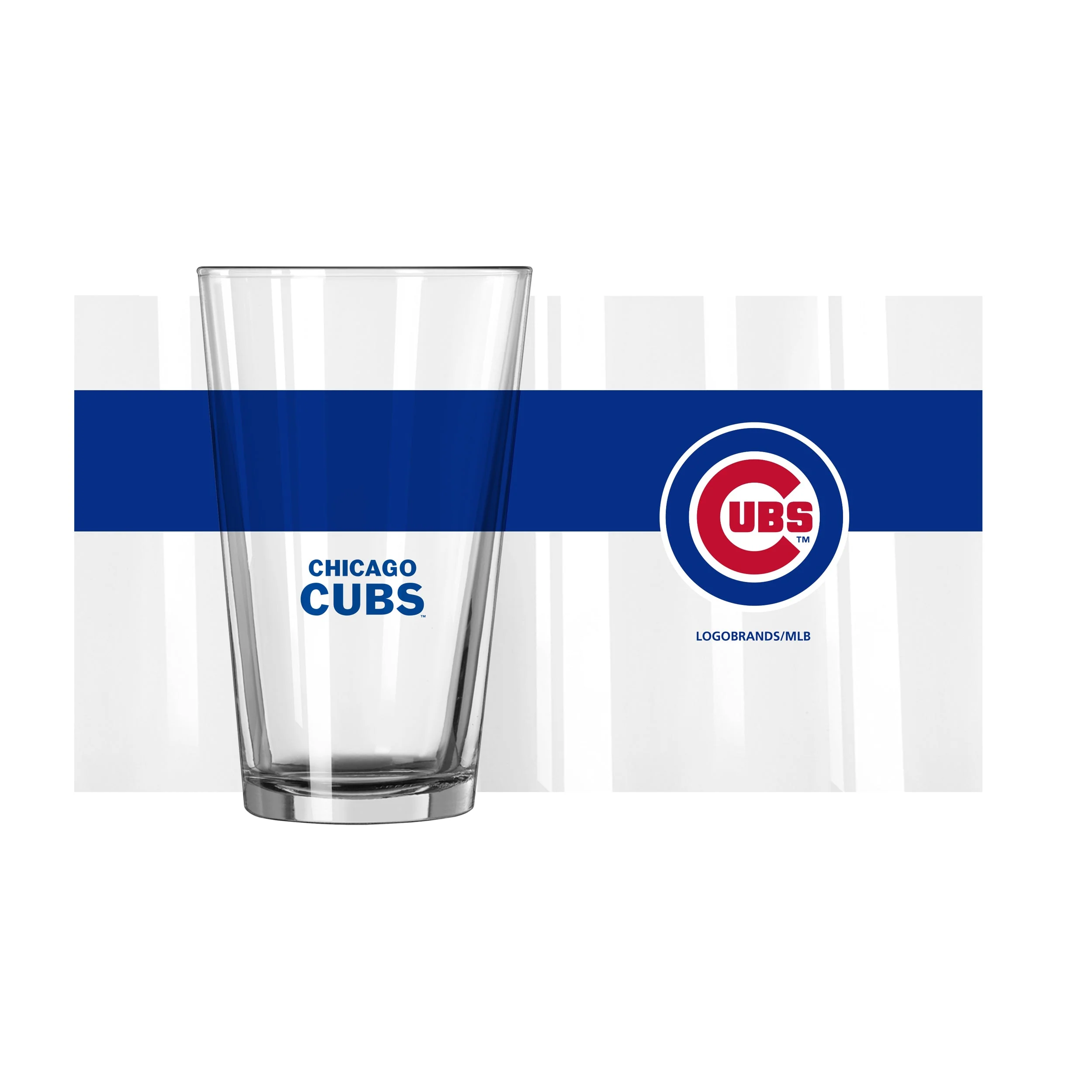 Chicago Cubs 16oz Colorblock Pint Glass - Image 2