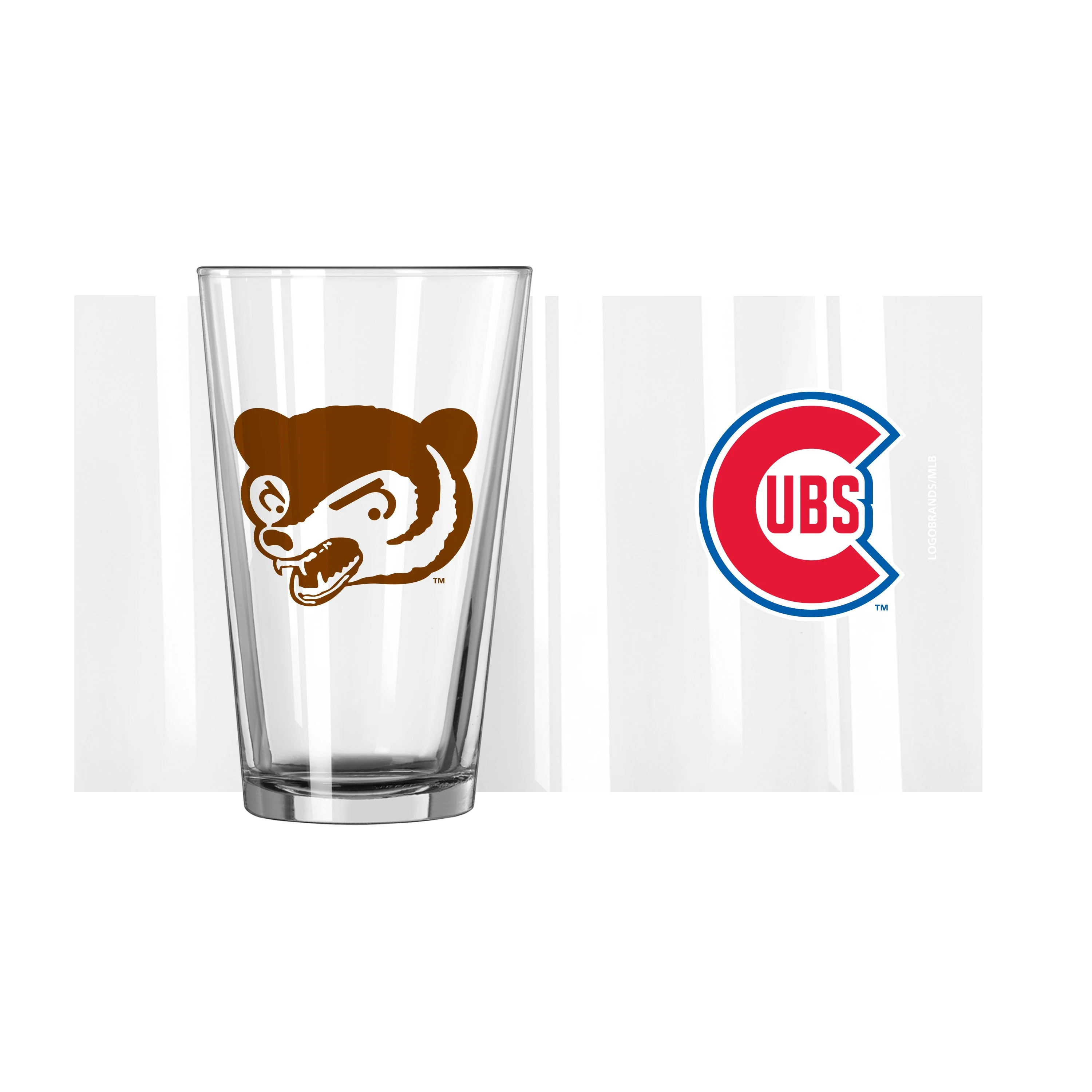 Chicago Cubs 16oz Retro Pint Glass - Image 2