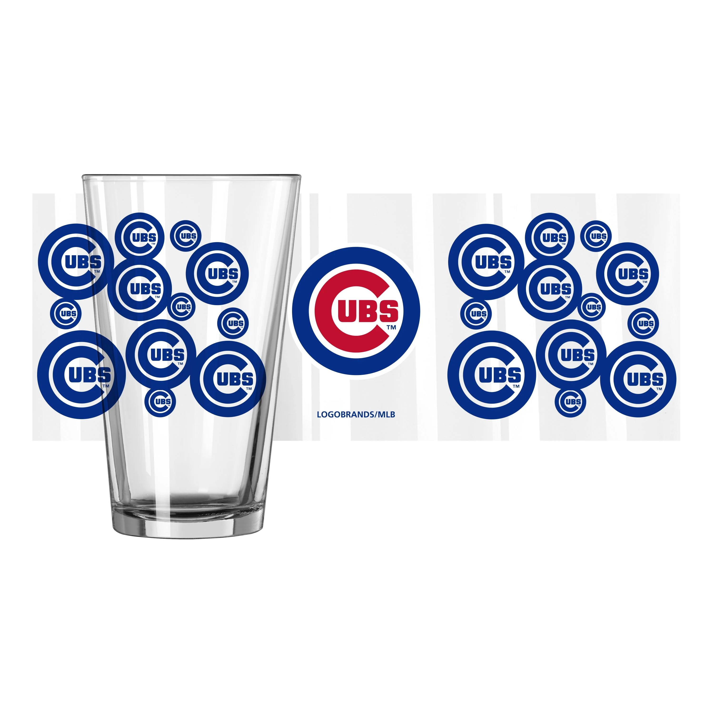 Chicago Cubs 16oz Scatter Pint Glass - Image 2