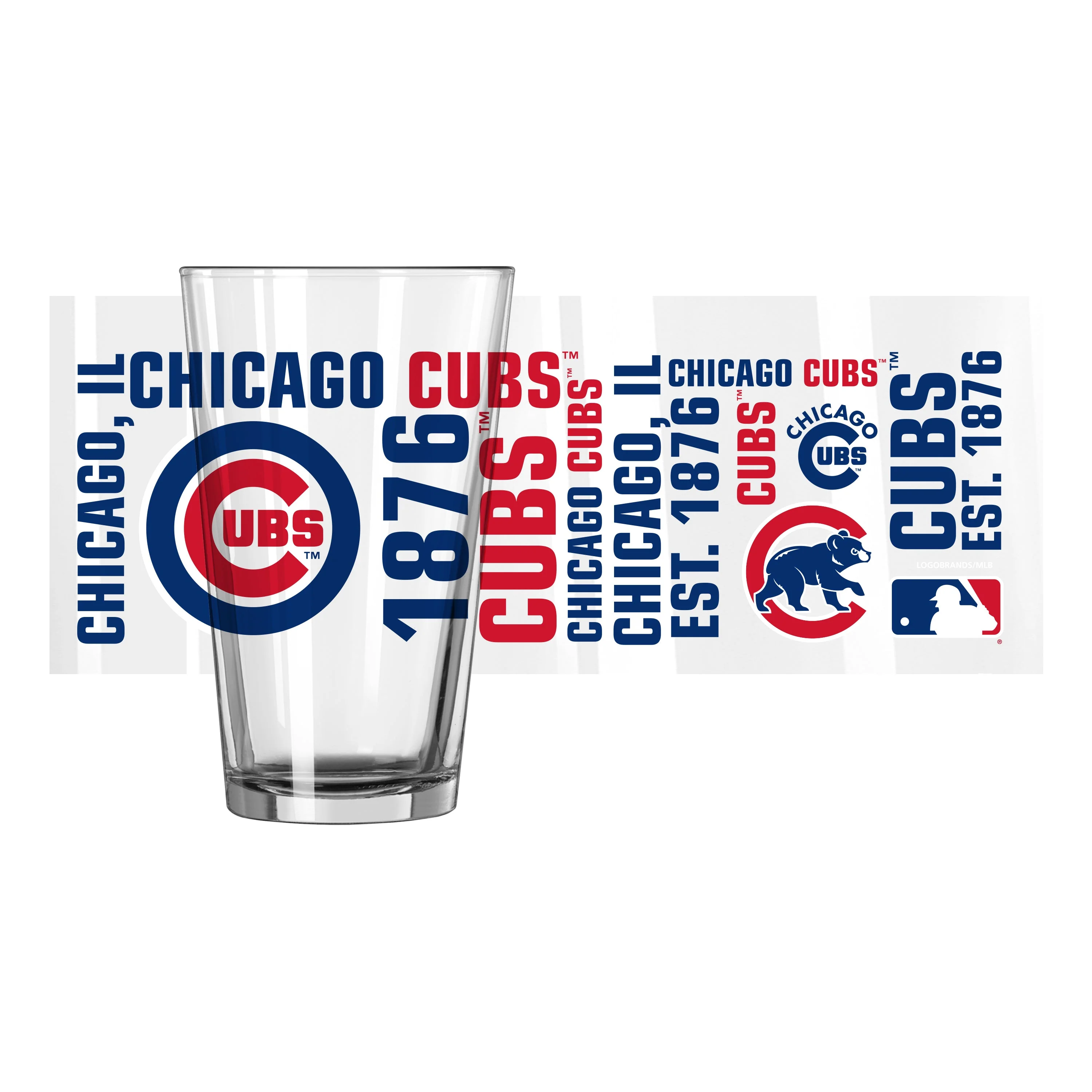 Chicago Cubs 16oz Spirit Pint Glass - Image 2