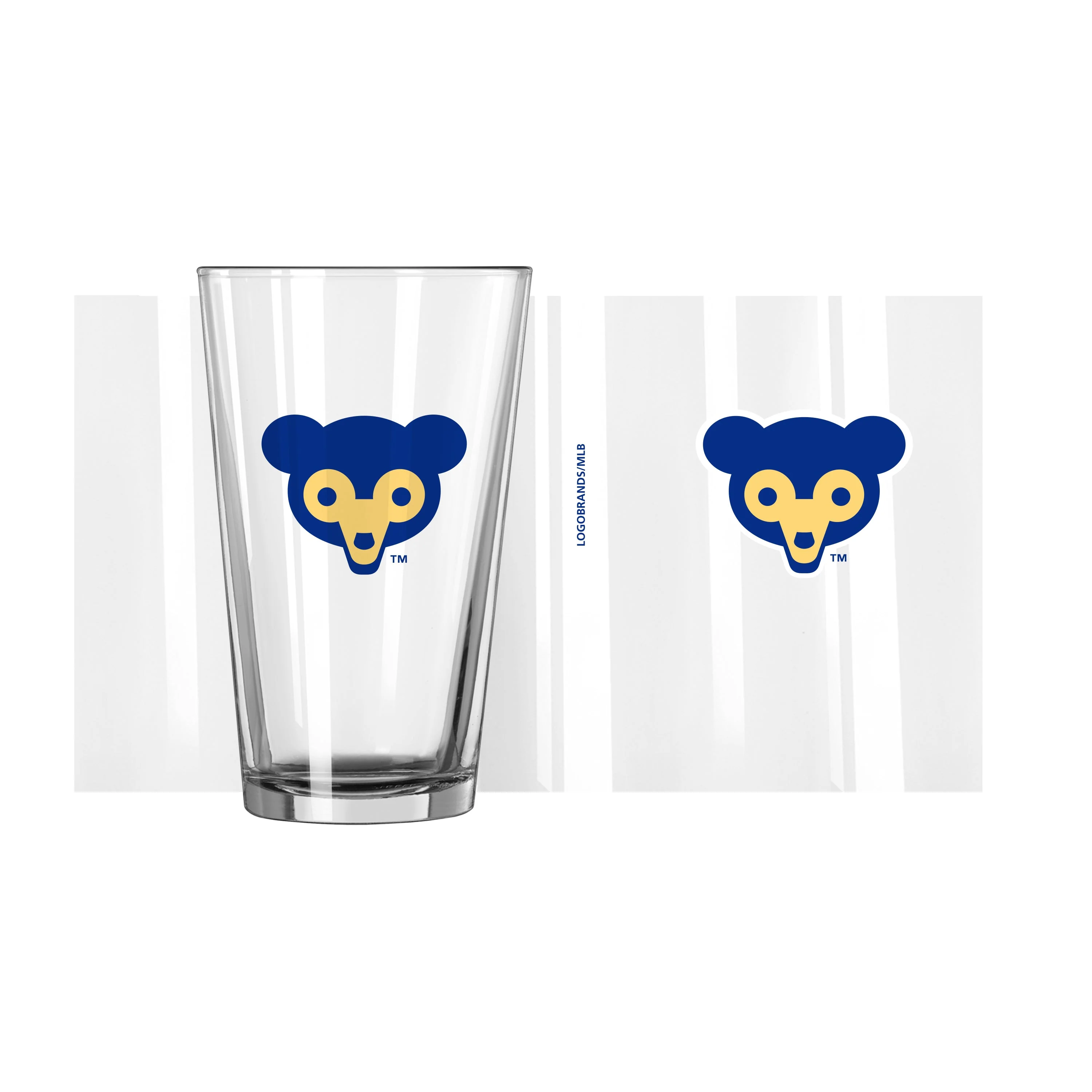 Chicago Cubs 1969 Cub Face 16oz Pint Glass - Image 2