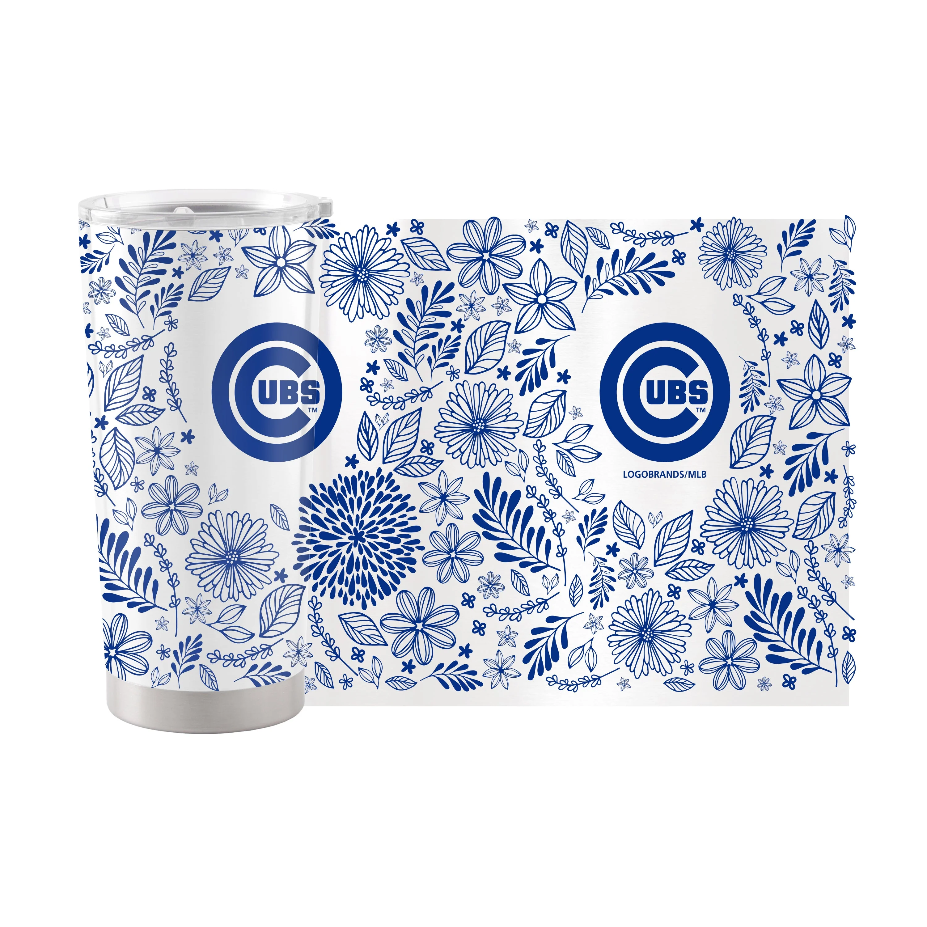 Chicago Cubs 20oz Botanical Stainless Steel Tumbler - Image 2
