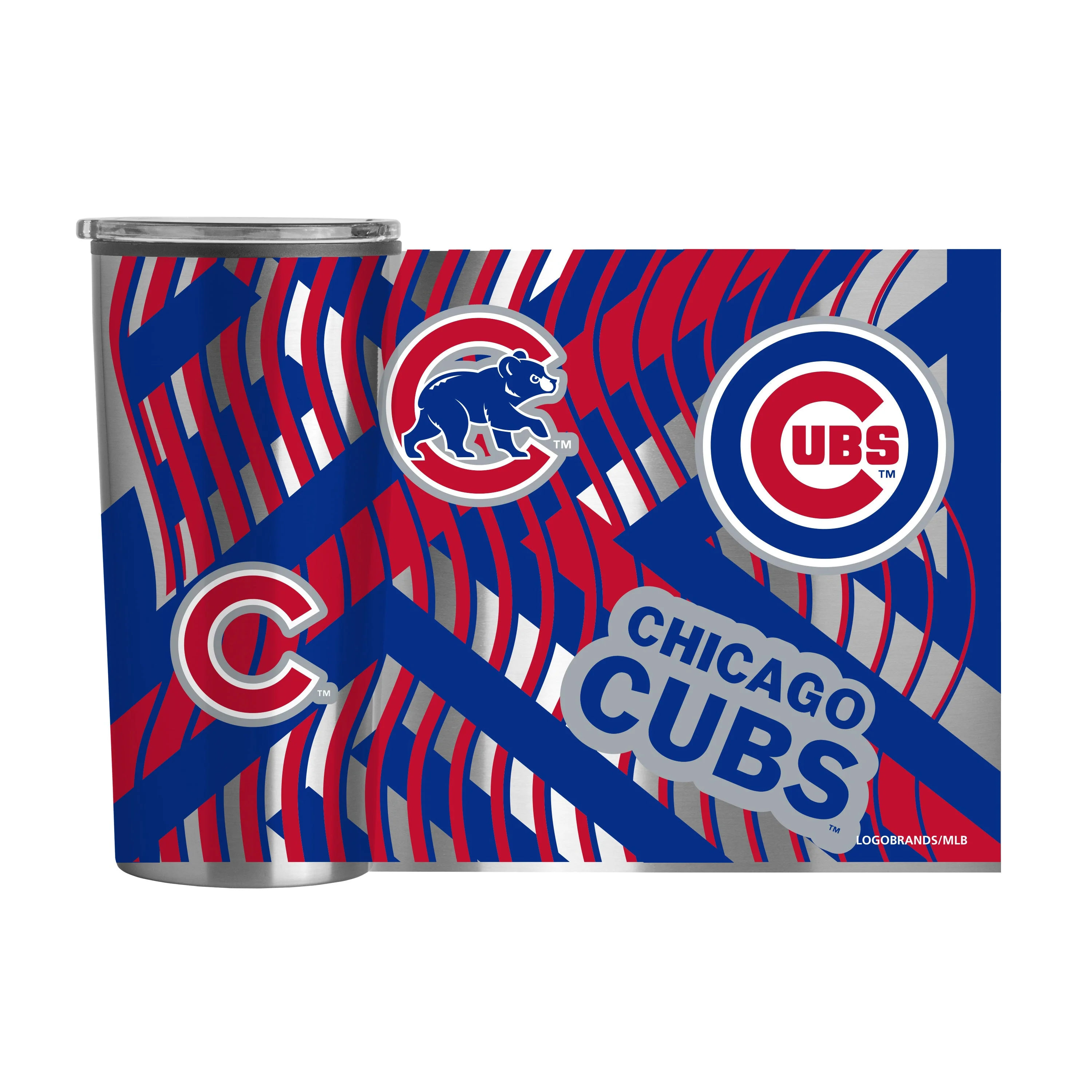Chicago Cubs 20oz Flex Plastic Wall Stainless Tumbler - Image 2