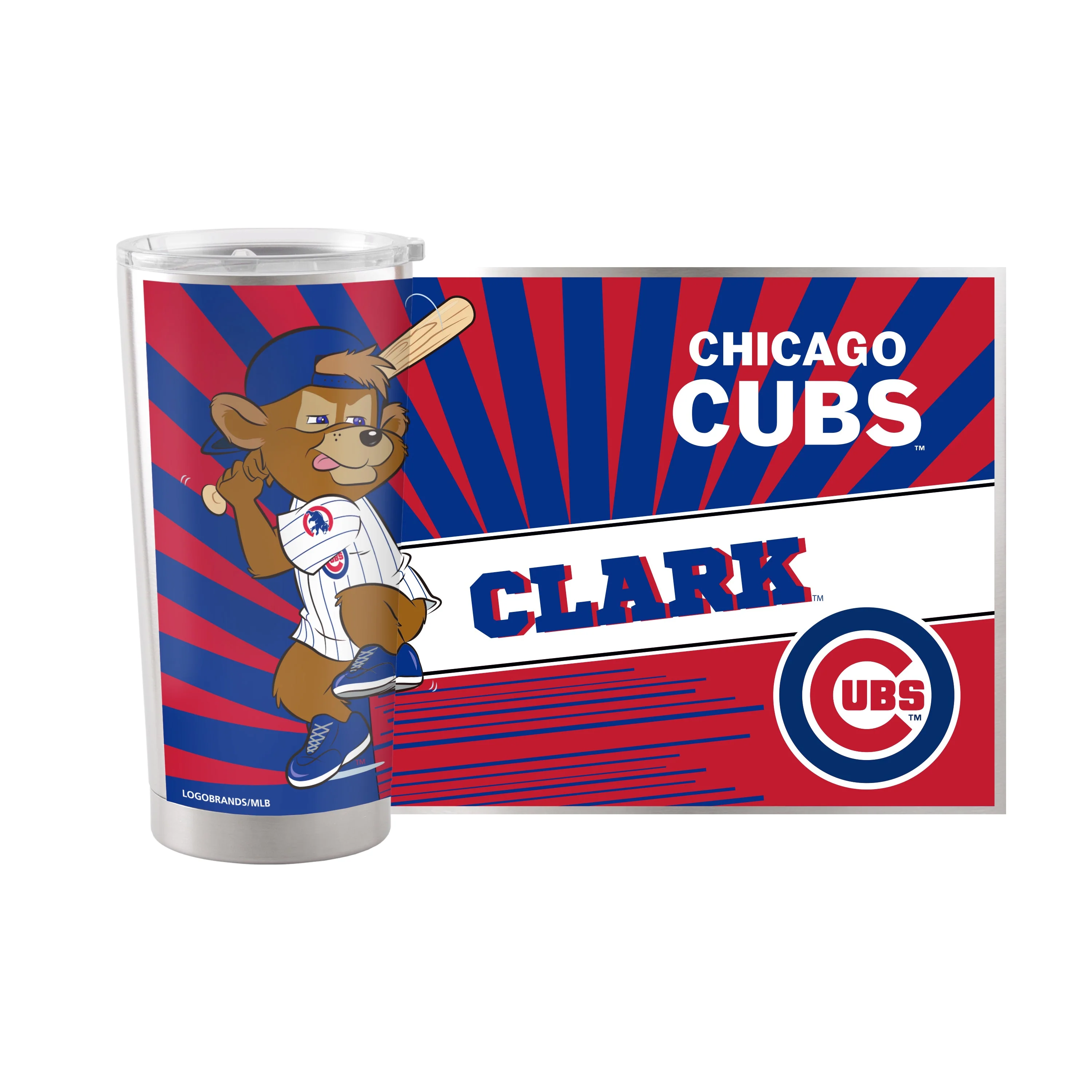 Chicago Cubs 20oz Mascot Stainless Steel Tumbler - Image 2