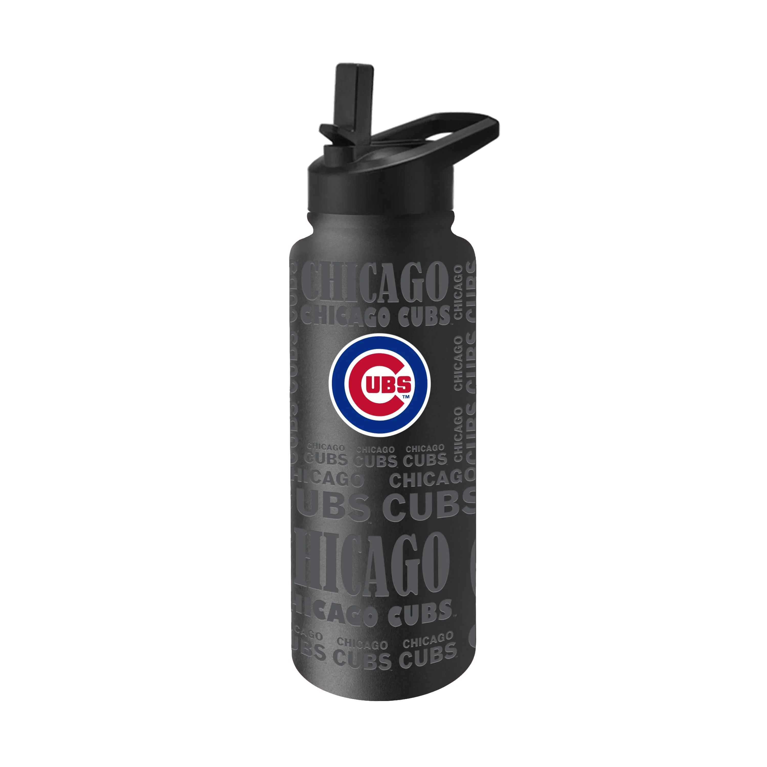 Chicago Cubs 34oz Black Replay Quencher Bottle
