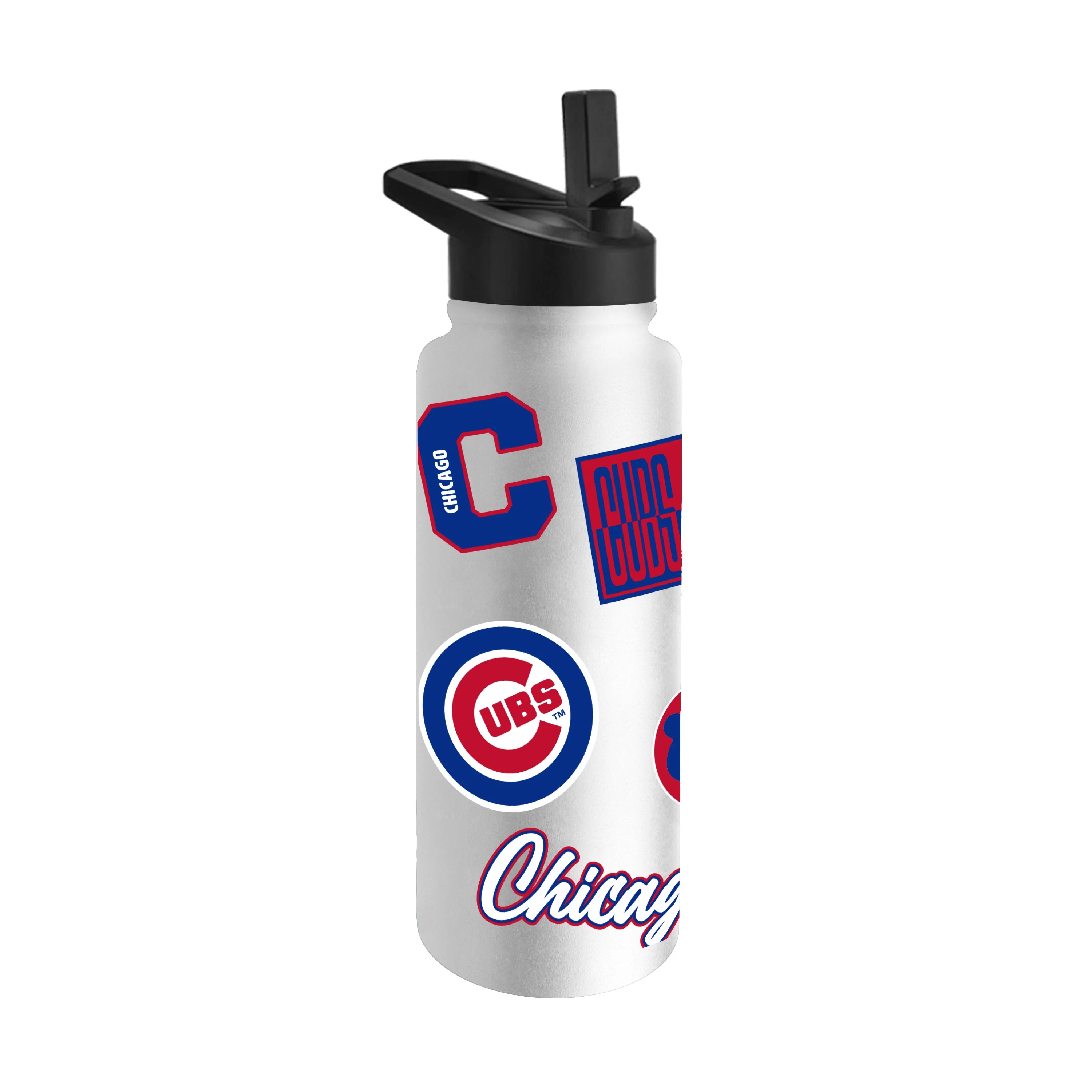Chicago Cubs 34oz White Dreamweave Quencher Bottle - Image 2