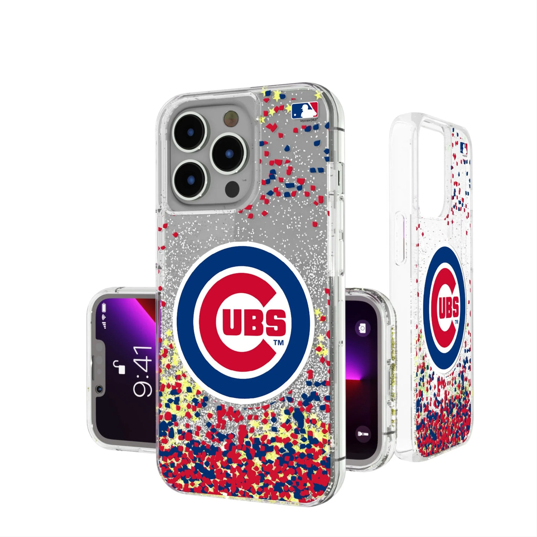 Chicago Cubs Confetti Glitter Phone Case