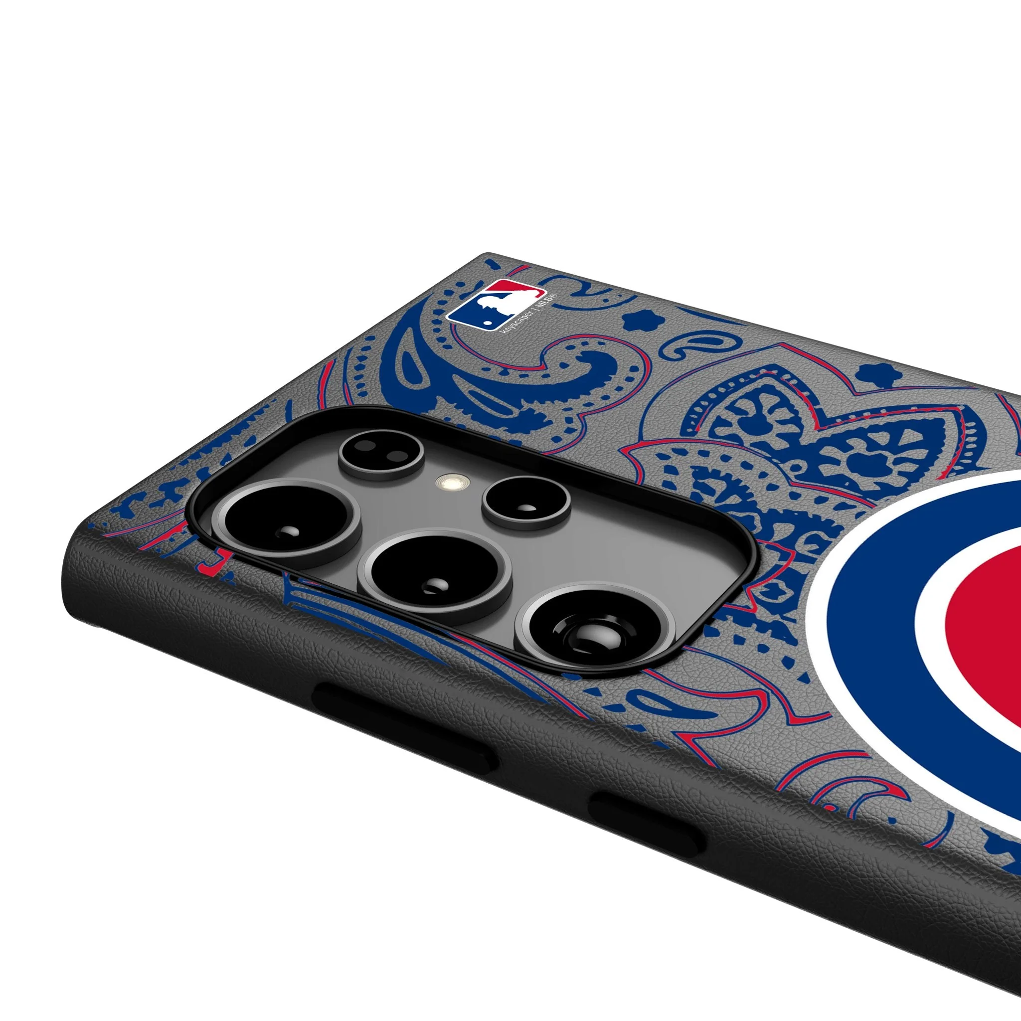 Chicago Cubs Paisley MagSafe Compatible Phone Case for Samsung Galaxy - Image 4